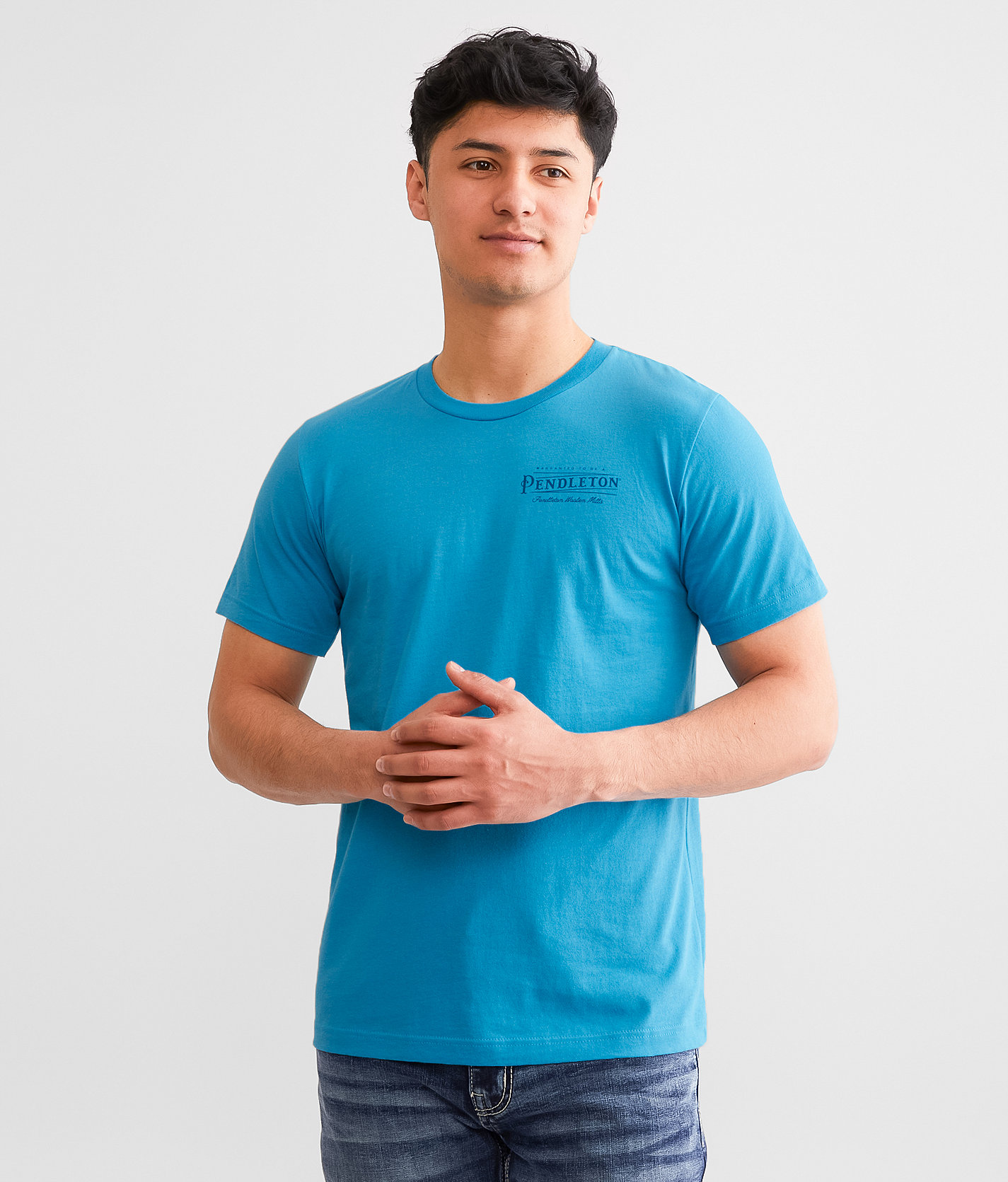 Pendleton Vintage Logo T-Shirt - Men's T-Shirts in Aqua Teal