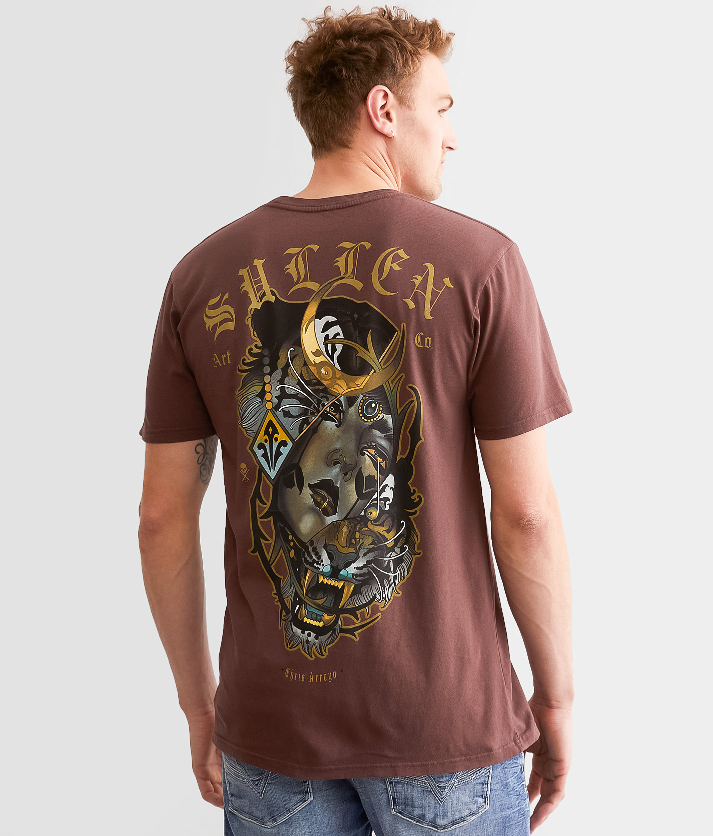 Sullen Divided T-Shirt - Men's T-Shirts in Puce