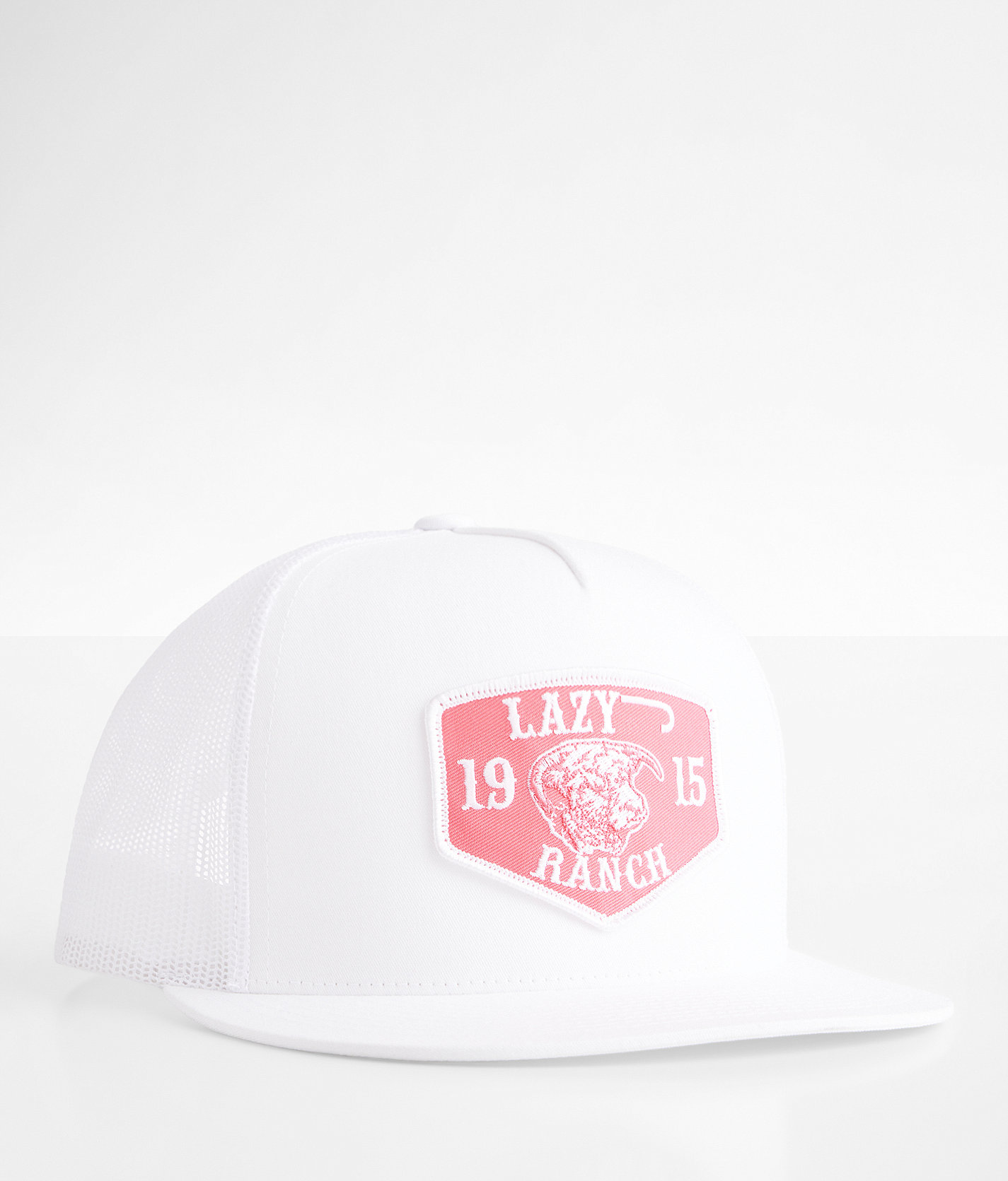 Lazy J Ranch Wear Pink Ranch Trucker Hat - Men's Hats in White