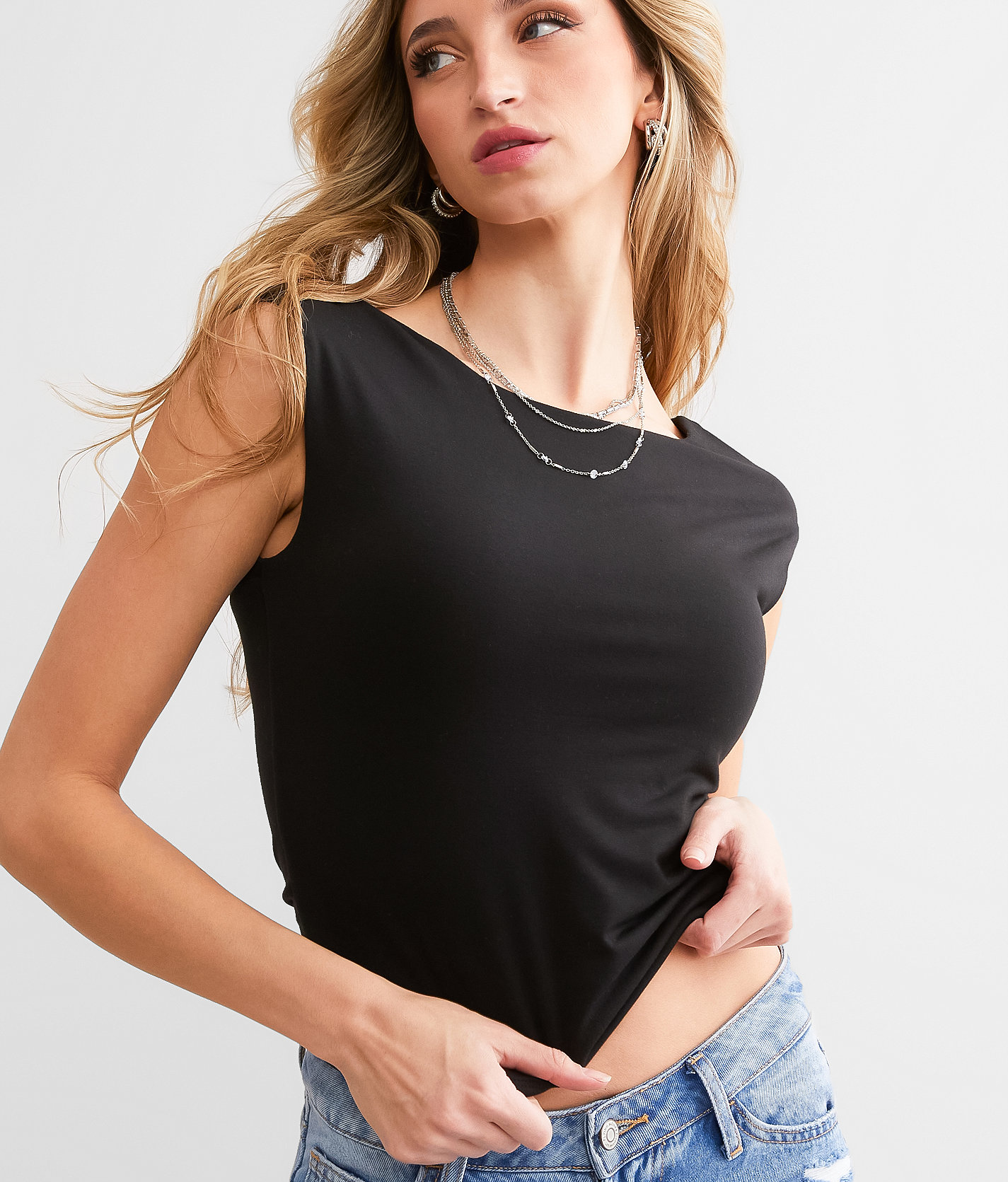 Willow & Root Cap Sleeve Top - Women's Shirts & Blouses in Black