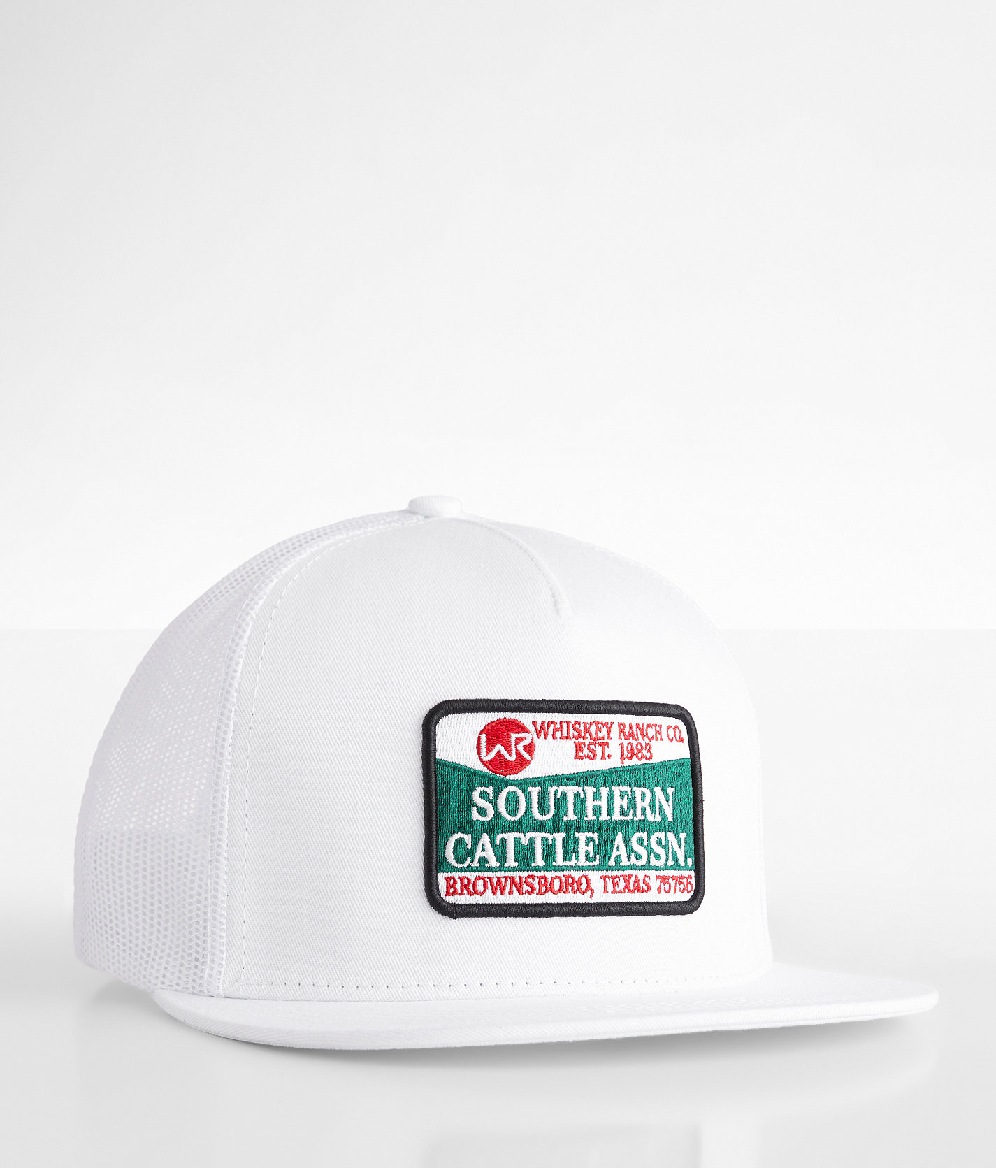 Whiskey Bent Icy Cattle Trucker Hat - Men's Hats in White