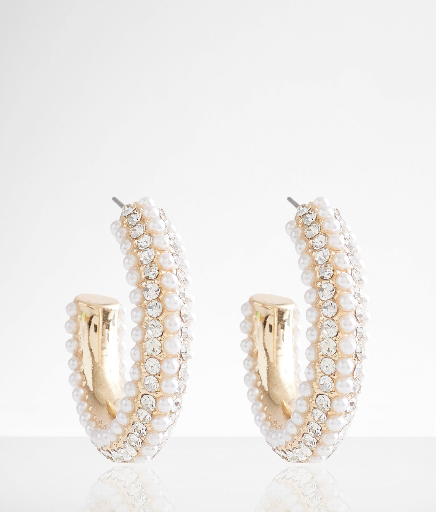 boutique by BKE Glitz Hoop Earring - Women's Jewelry in Gold