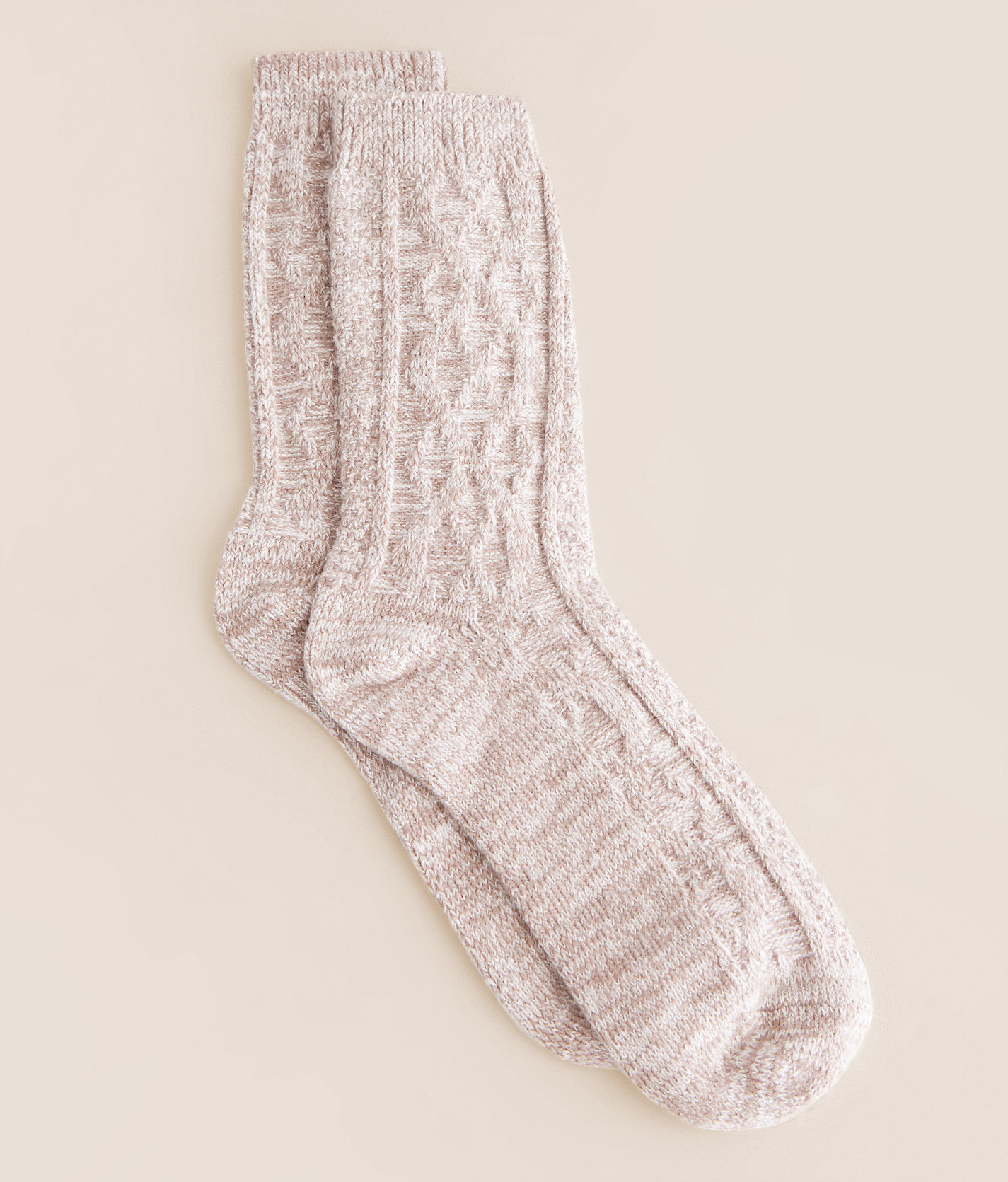 BKE x Muk Luks Microfiber Crew Socks - Women's Socks in Taupe Marl