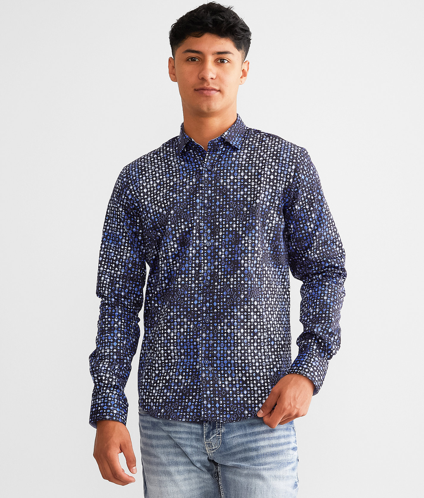 Eight X Printed Shirt - Men's Shirts in Navy