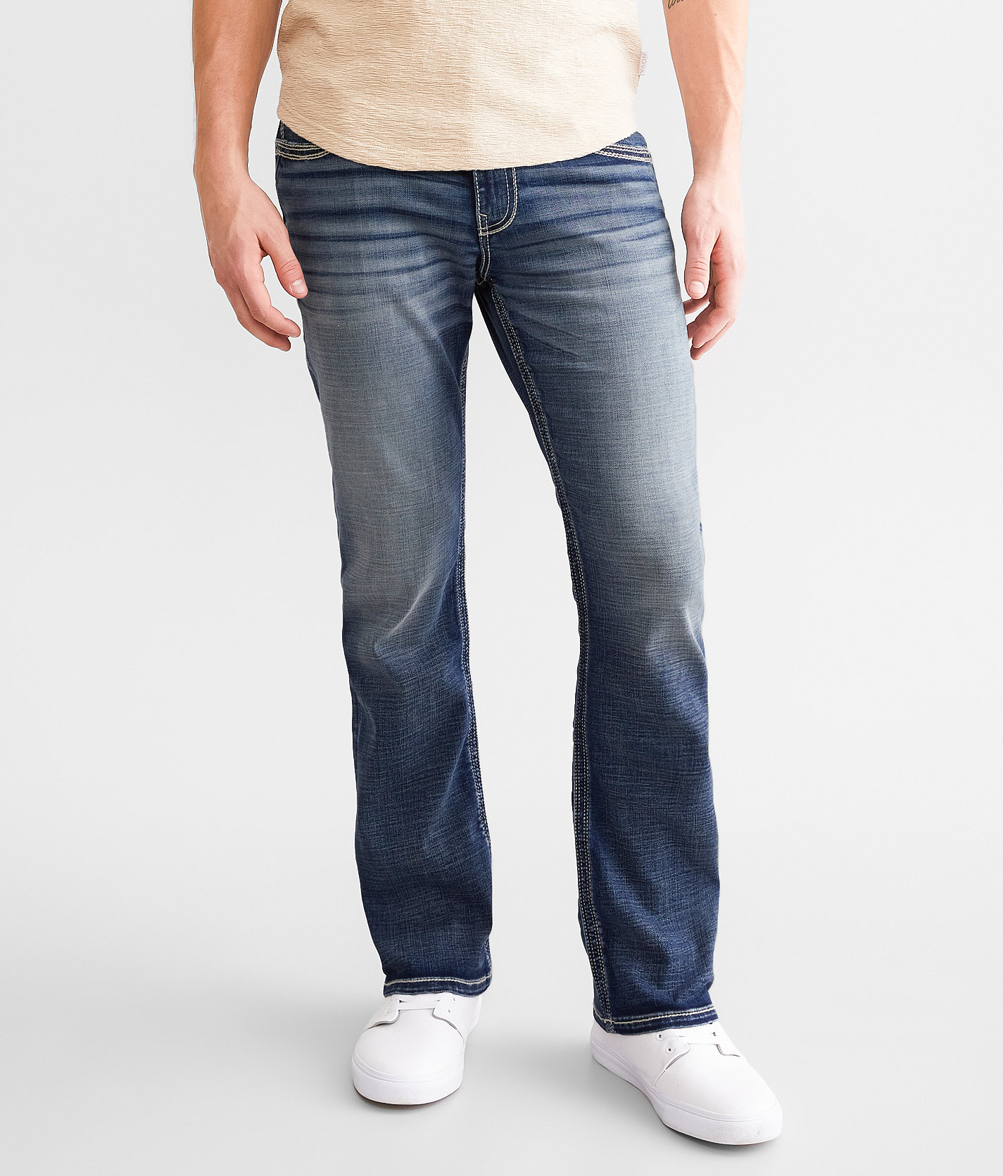 Buckle Black Three Boot Stretch Jean - Men's Jeans in Mosse