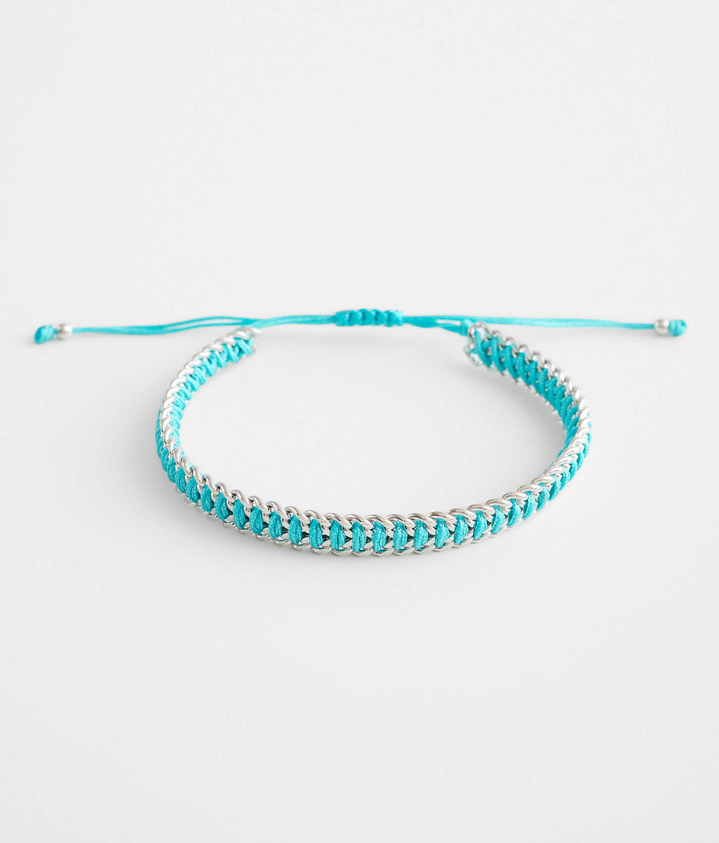 BKE Braided Slider Bracelet - Women's Jewelry in Silver Blue