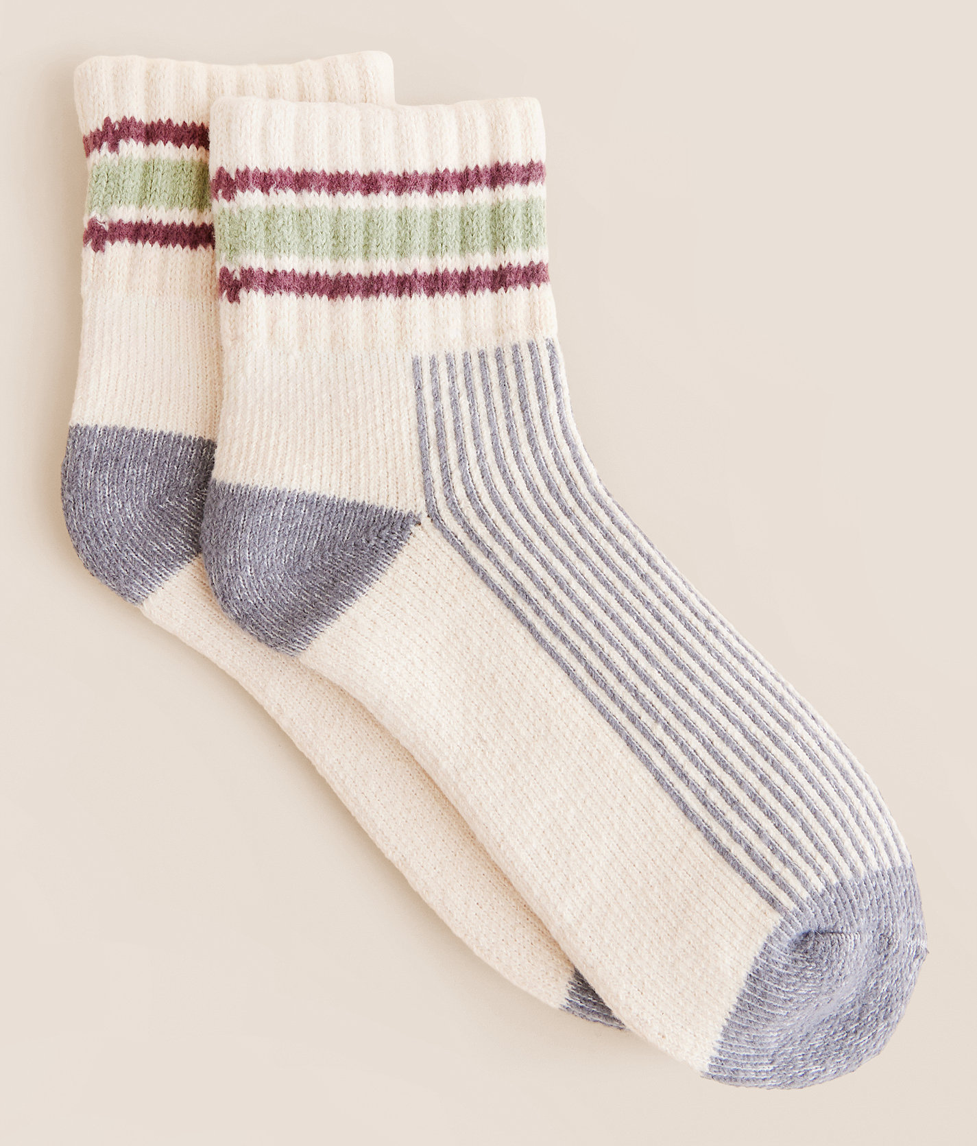 BKE Muk Luks Striped Socks - Women's Socks in Multi