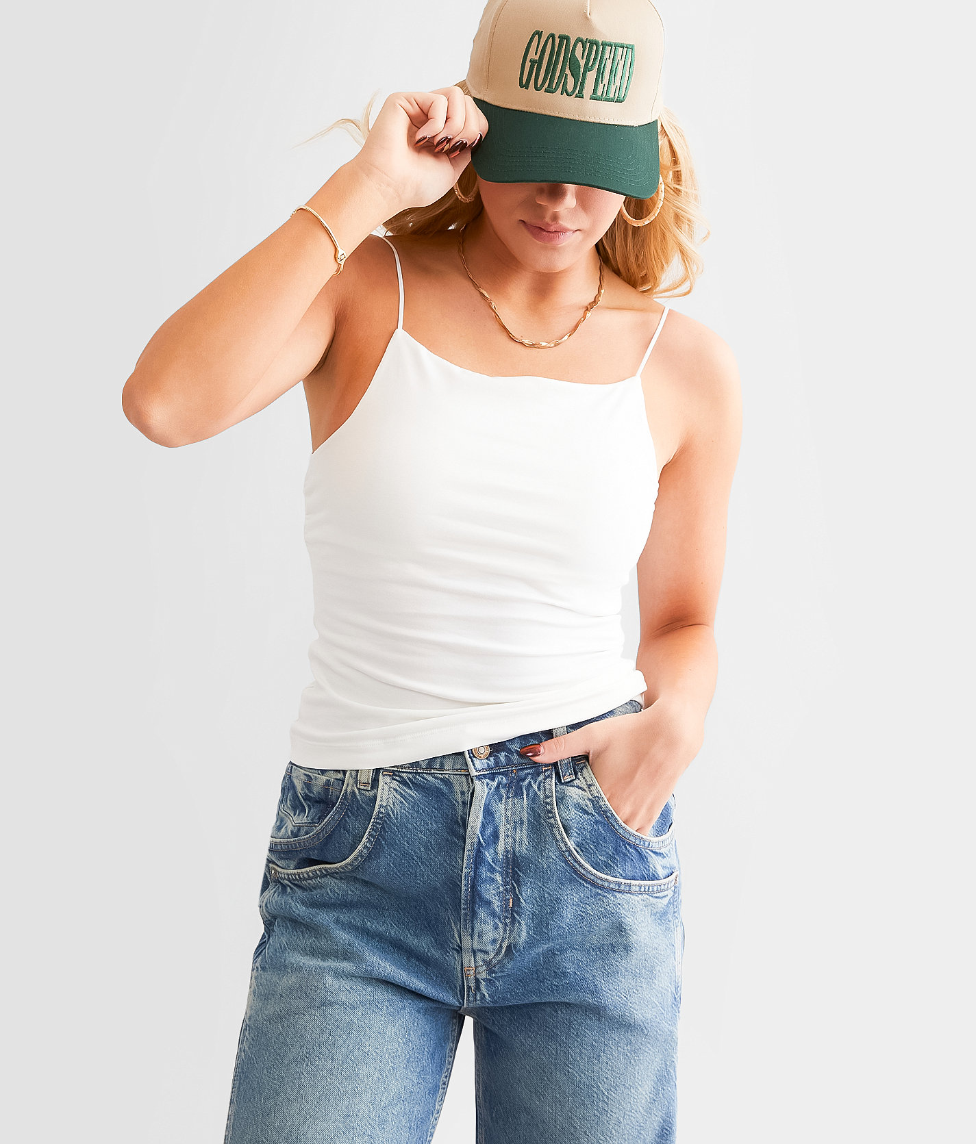 Free People Anywhere Anytime Tank Top - Women's Tank Tops in Optic White