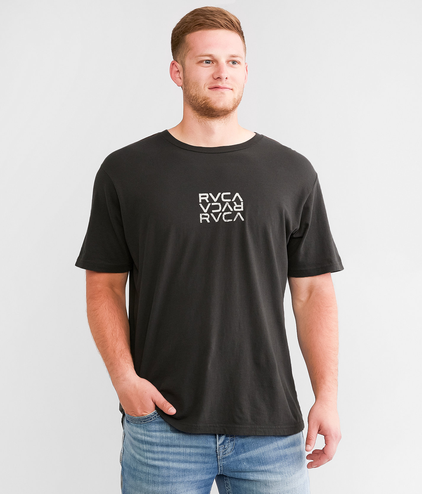 RVCA Three Stack T-Shirt - Men's T-Shirts in Pirate Black