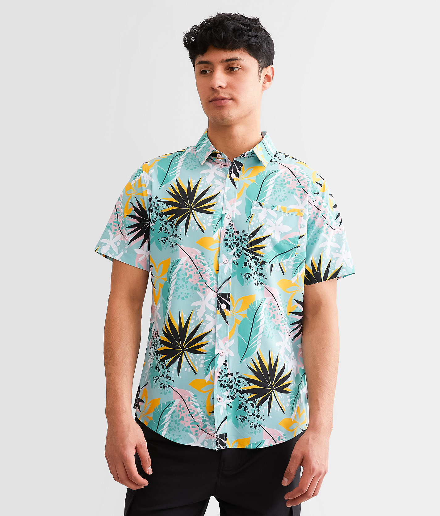 Departwest Performance Stretch Shirt - Men's Shirts in Mint Black