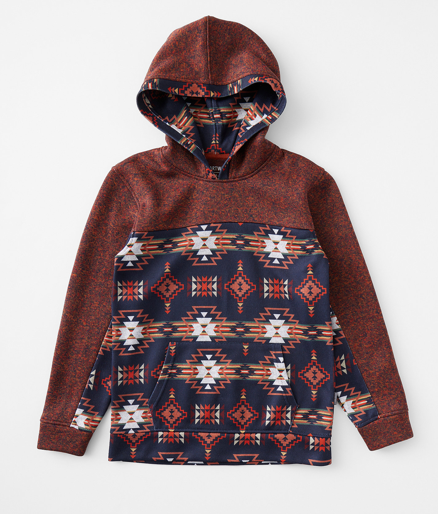 Boys - Departwest Southwestern Hooded Sweatshirt - Boy's Sweatshirts in Red Navy