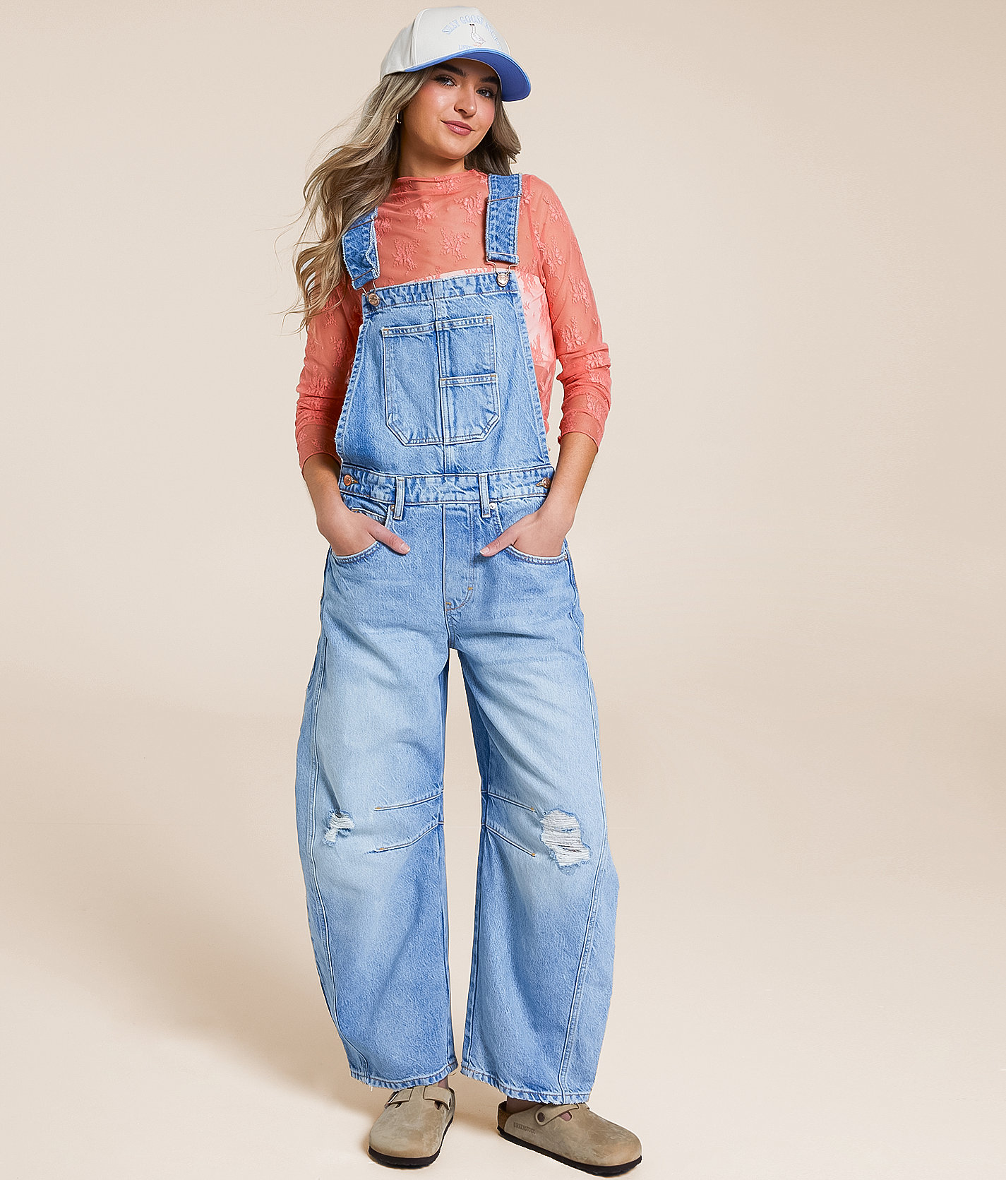 Free People We The Free Good Luck Barrel Overalls - Women's Rompers & Jumpsuits in Going Steady