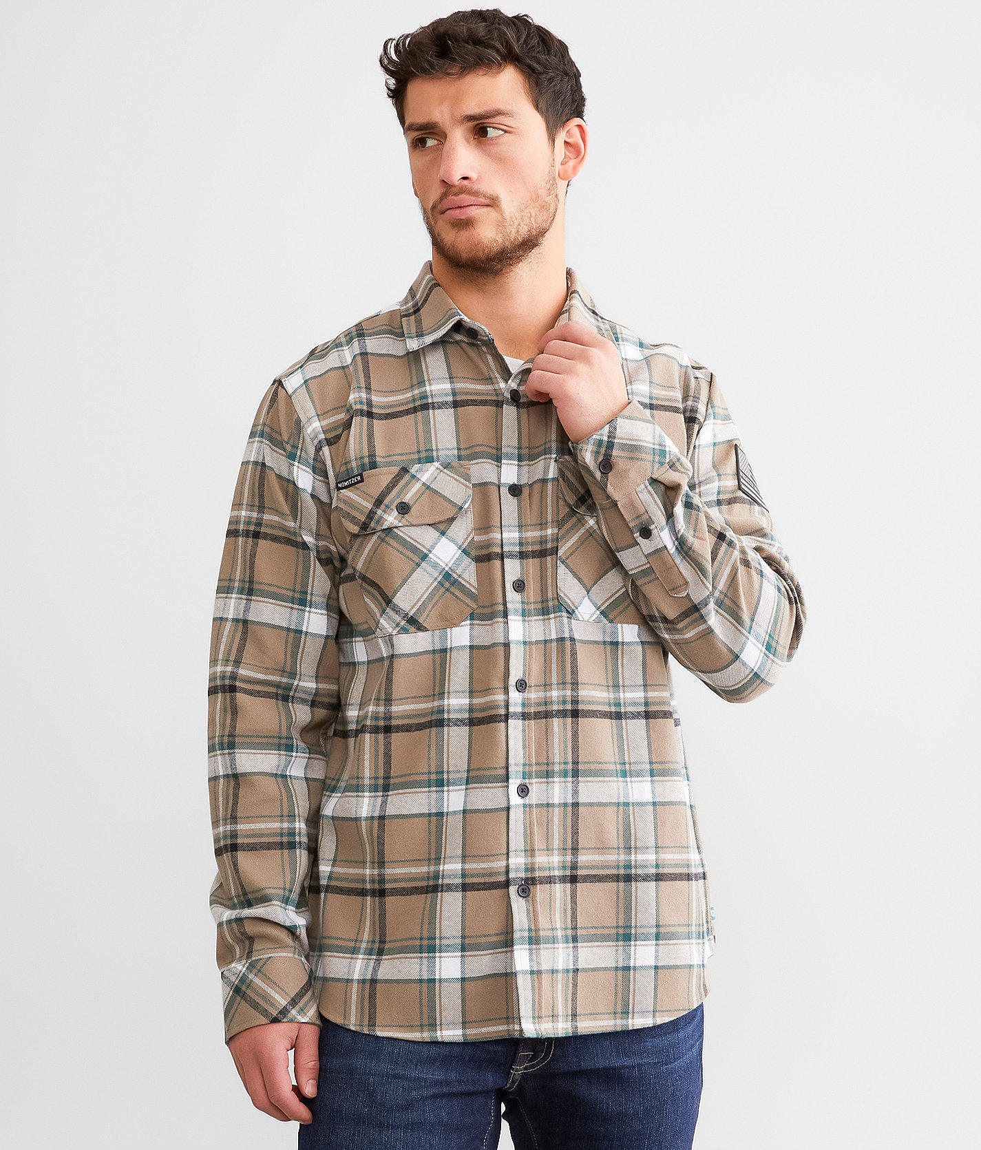 Howitzer Convoy Flannel Shirt - Men's Shirts in Khaki Teal