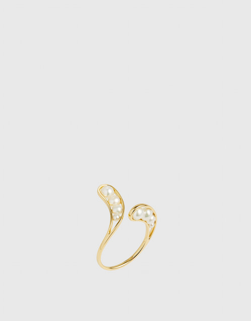 Morning Dew Droplet 18ct Yellow Gold Ring