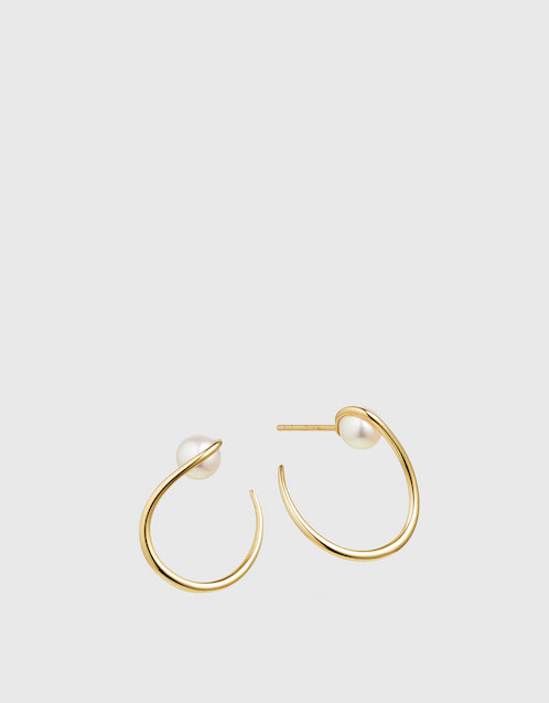 Morning Dew Flow 18ct Yellow Gold Earrings