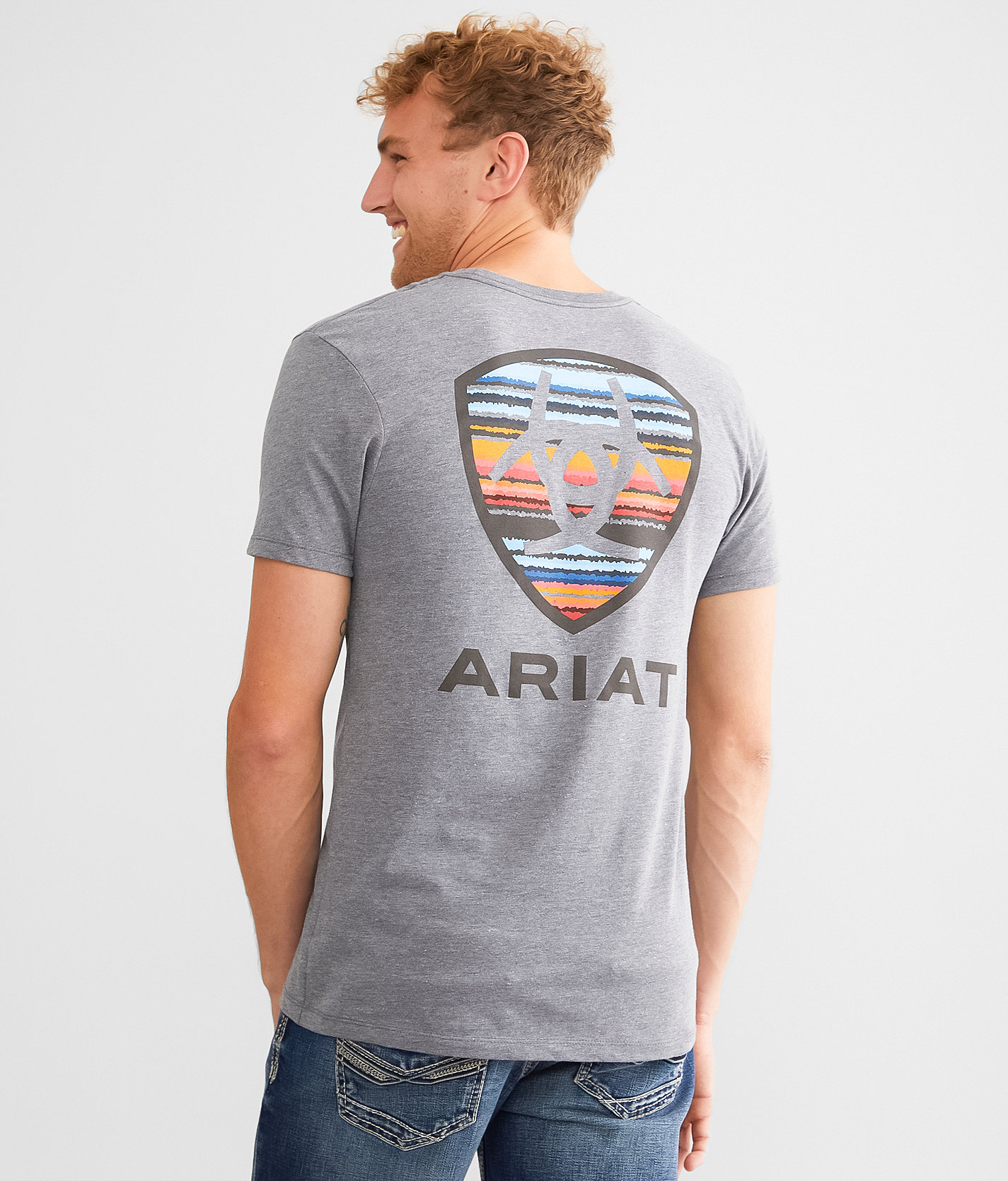 Ariat Sunset Shield T-Shirt - Men's T-Shirts in Graphite Heather