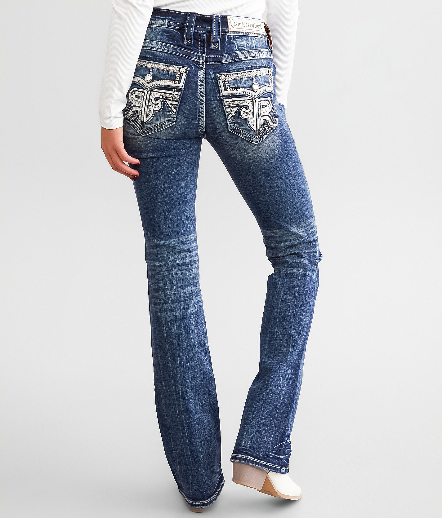 Rock Revival Semah Mid-Rise Tailored Boot Stretch Jean - Women's Jeans in Semah MT202