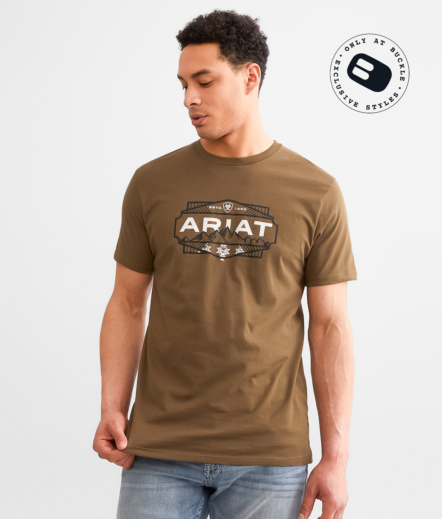 Ariat Casa Grande Lockup T-Shirt - Men's T-Shirts in Teak