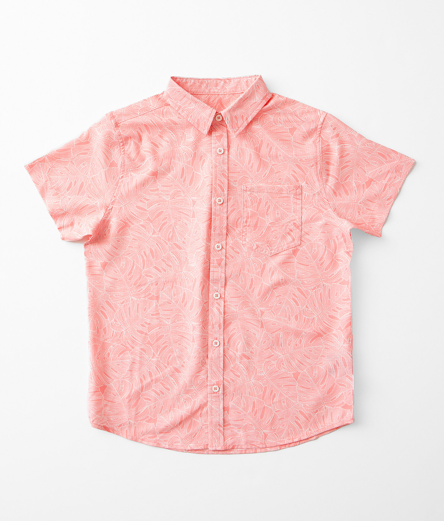 Boys - Departwest Tropical Performance Stretch Shirt - Boy's Shirts in Coral