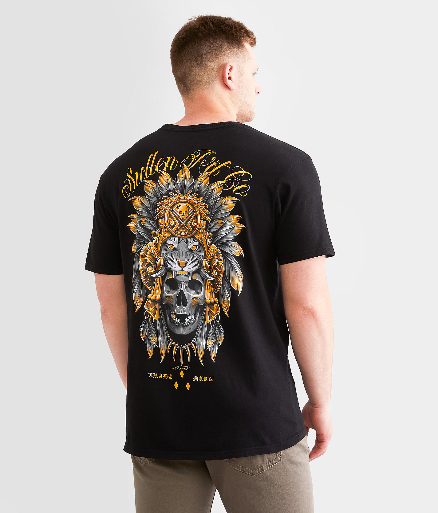 Sullen Tiger King T-Shirt - Men's T-Shirts in Jet Black