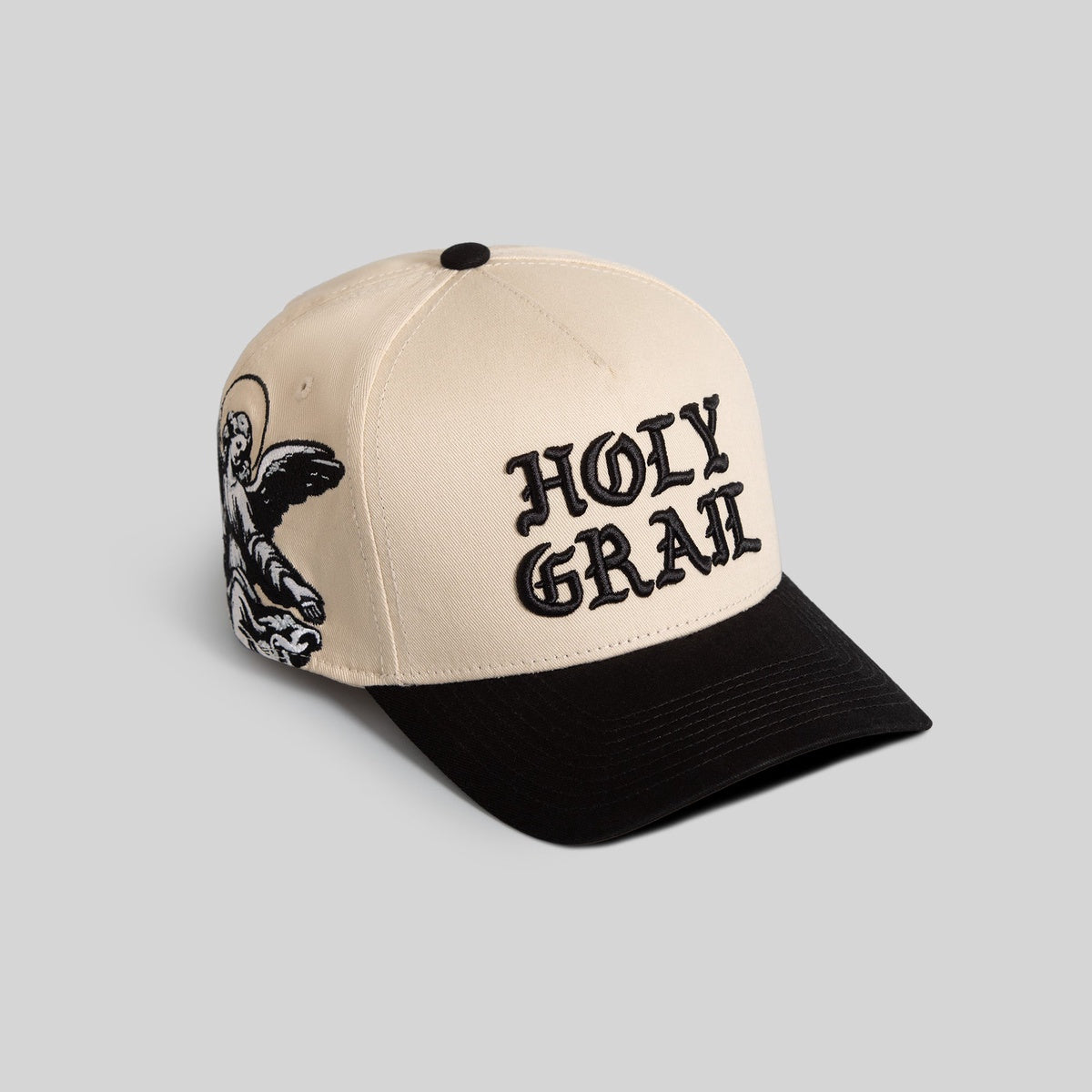 HOLY GRAIL SAND BLACK TWILL TRUCKER
