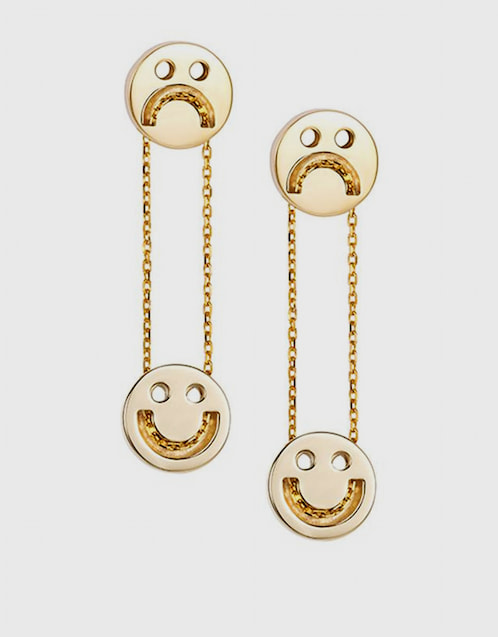 Friends Happy Sad Drop Earrings