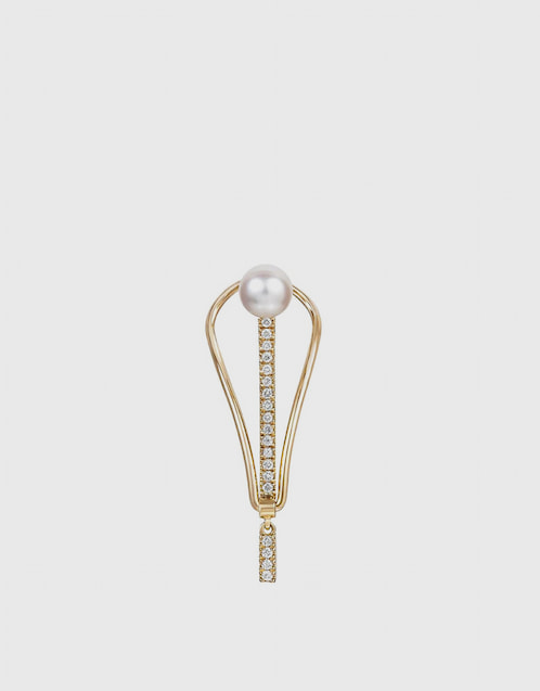 Icon Fine Pearl Spire 18ct Yellow Gold Earrings