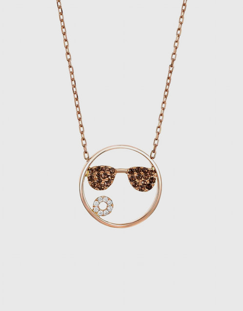 Moyen Shades 18ct Rose Gold Pendant Necklace