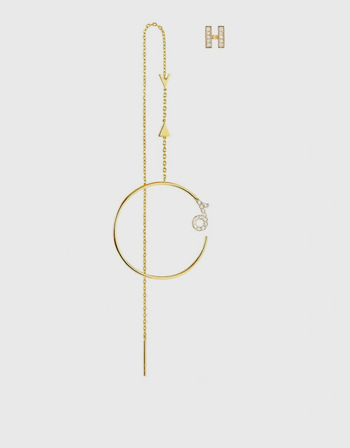 Modern Words Fine Melody 18ct Yellow Gold Earring Set