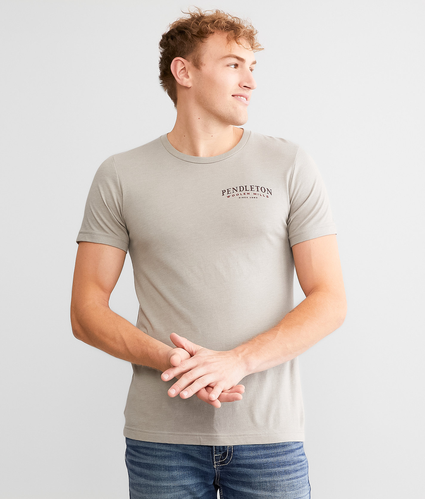 Pendleton Alto Mesa Skull T-Shirt - Men's T-Shirts in Heather Stone