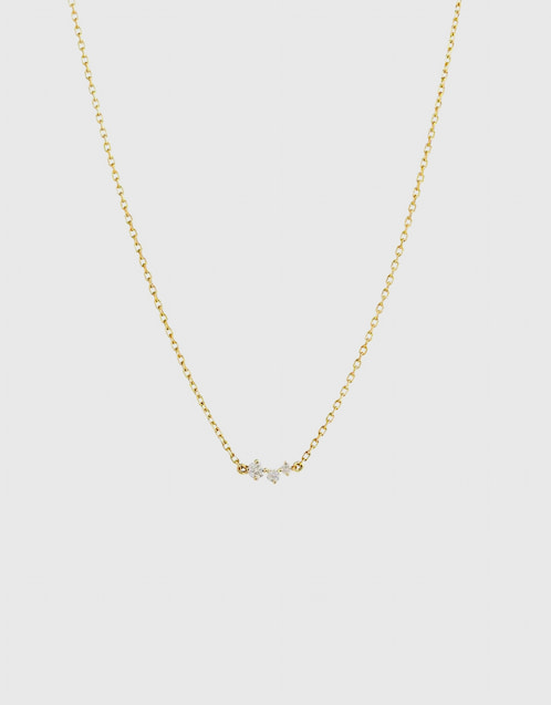Scintilla Trio Ray 18ct Yellow Gold Necklace