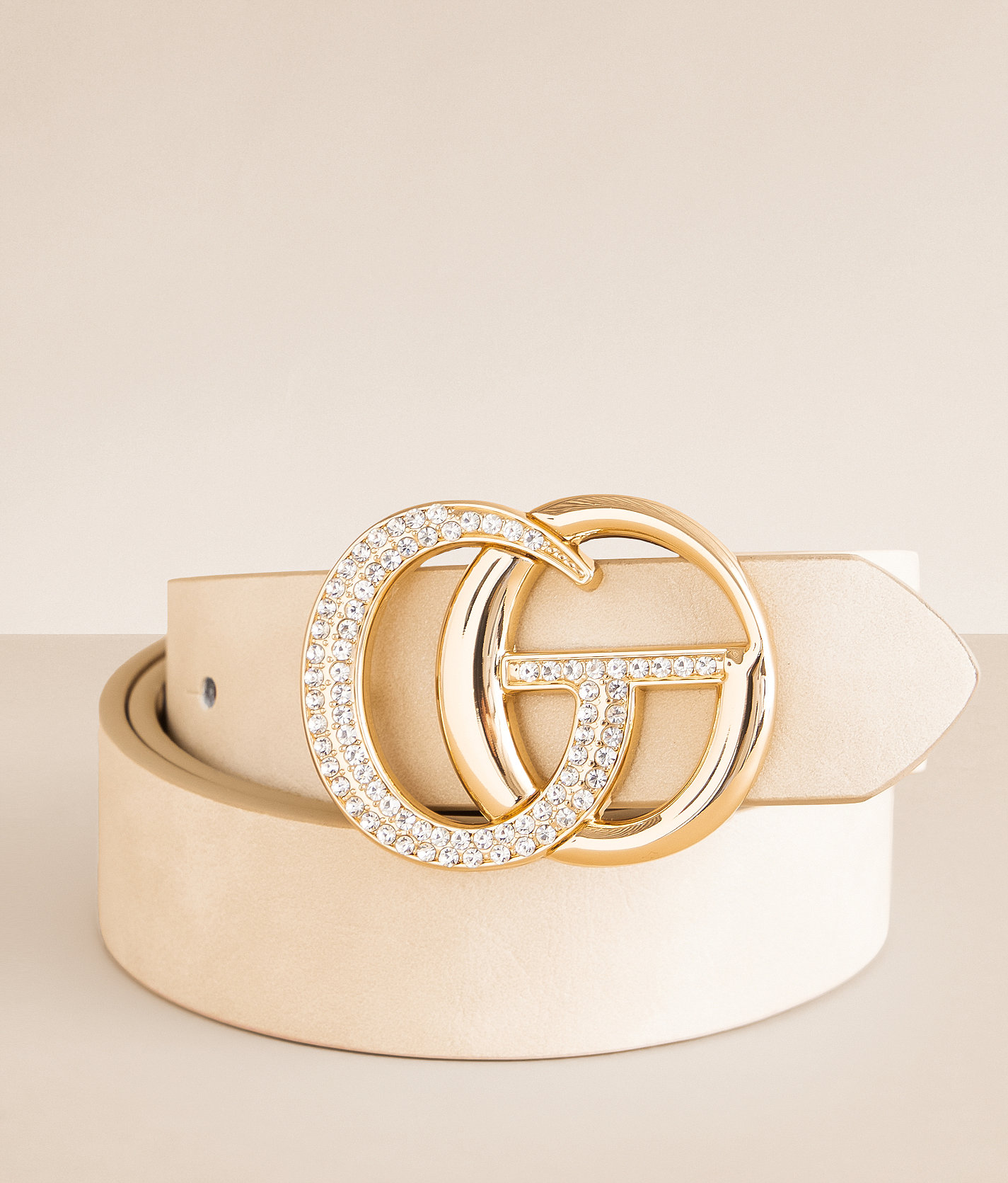 BKE Glitz CG Belt - Women's Belts in Cream