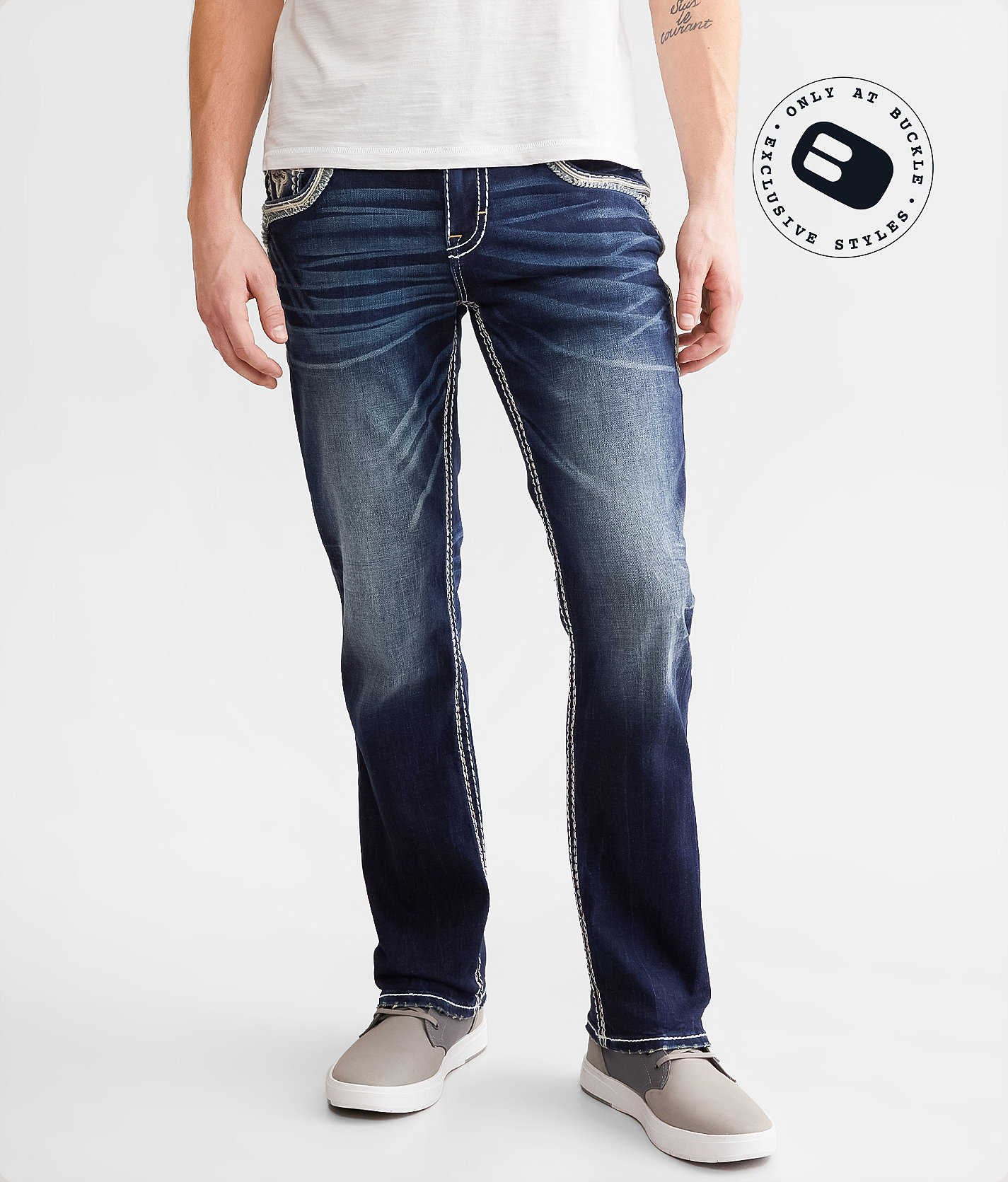 Rock Revival Kaiden Straight Stretch Jean - Men's Jeans in Kaiden J202