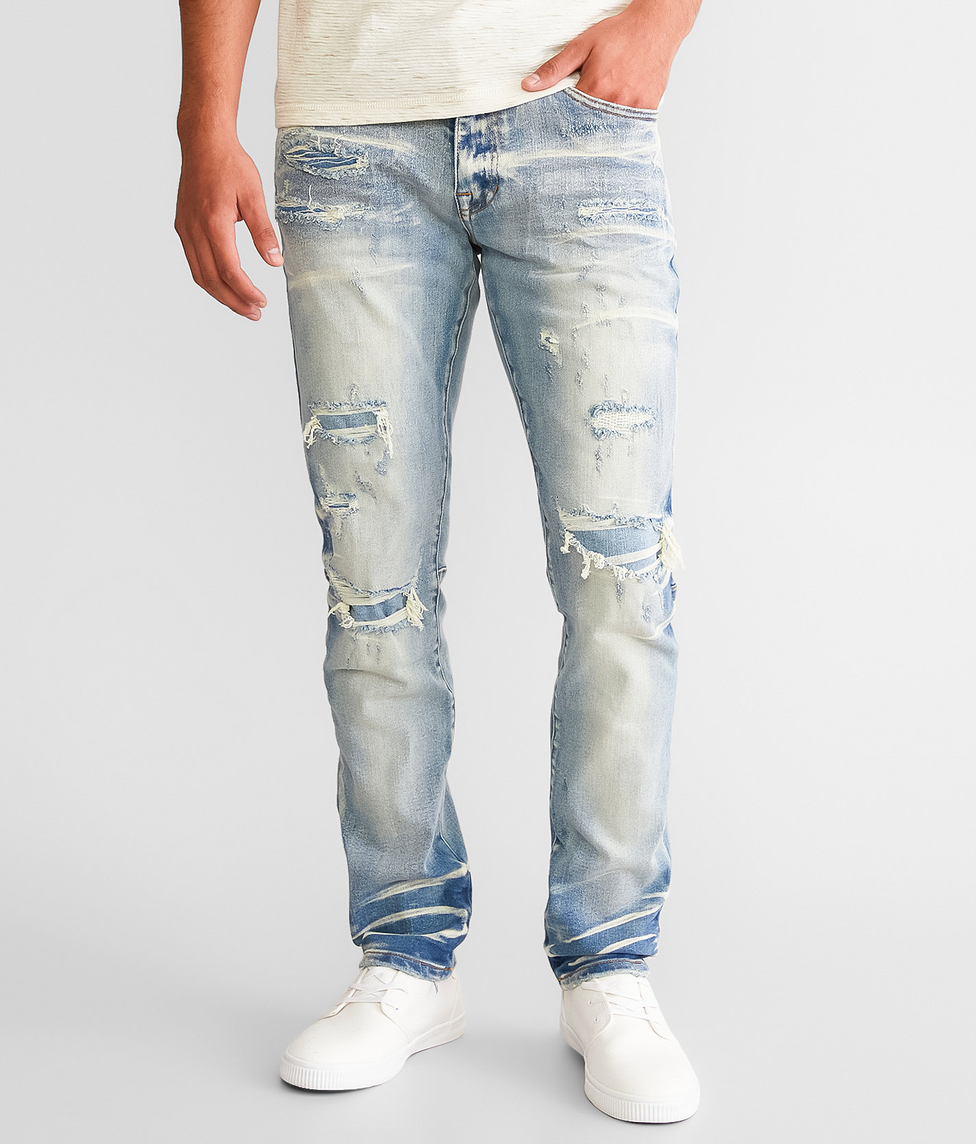 Smoke Rise® Slim Taper Stretch Jean - Men's Jeans in Crete Blue