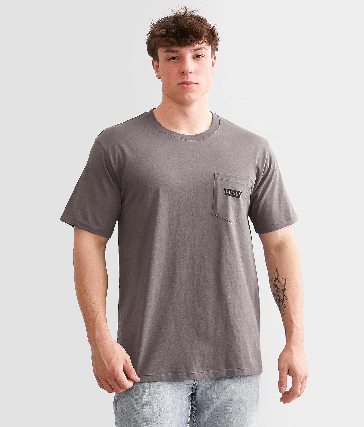 Vissla Stacks T-Shirt - Men's T-Shirts in Graphite