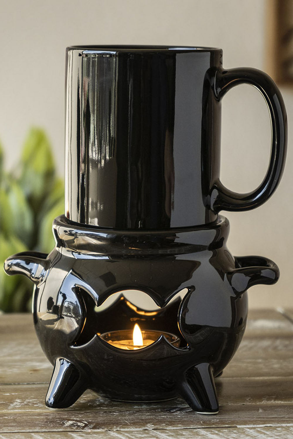 Triple Moon Cauldron Tea Light Mug Warmer [W/Mug]