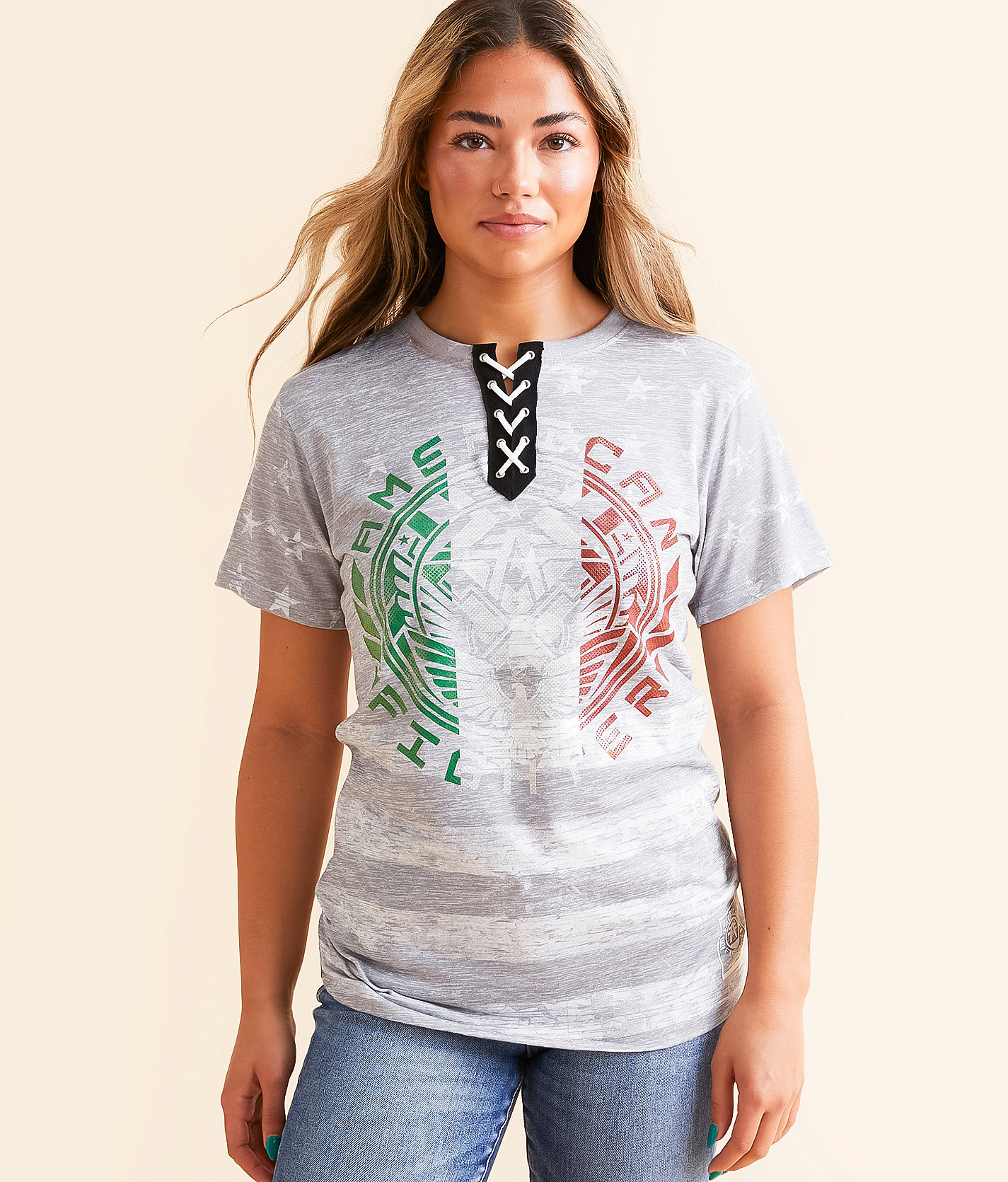 American Fighter Downey T-Shirt - Women's T-Shirts in White Multi