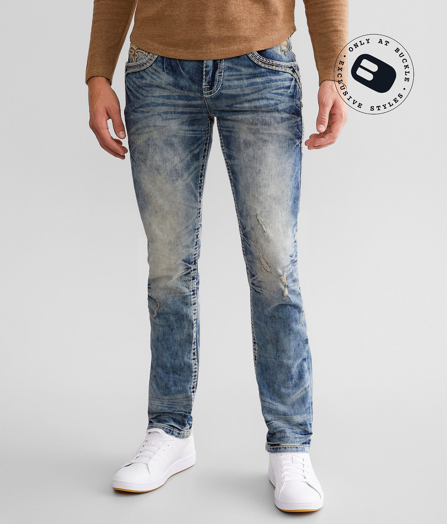 Rock Revival Zinfandel Slim Taper Stretch Jean - Men's Jeans in Zinfandel SA223