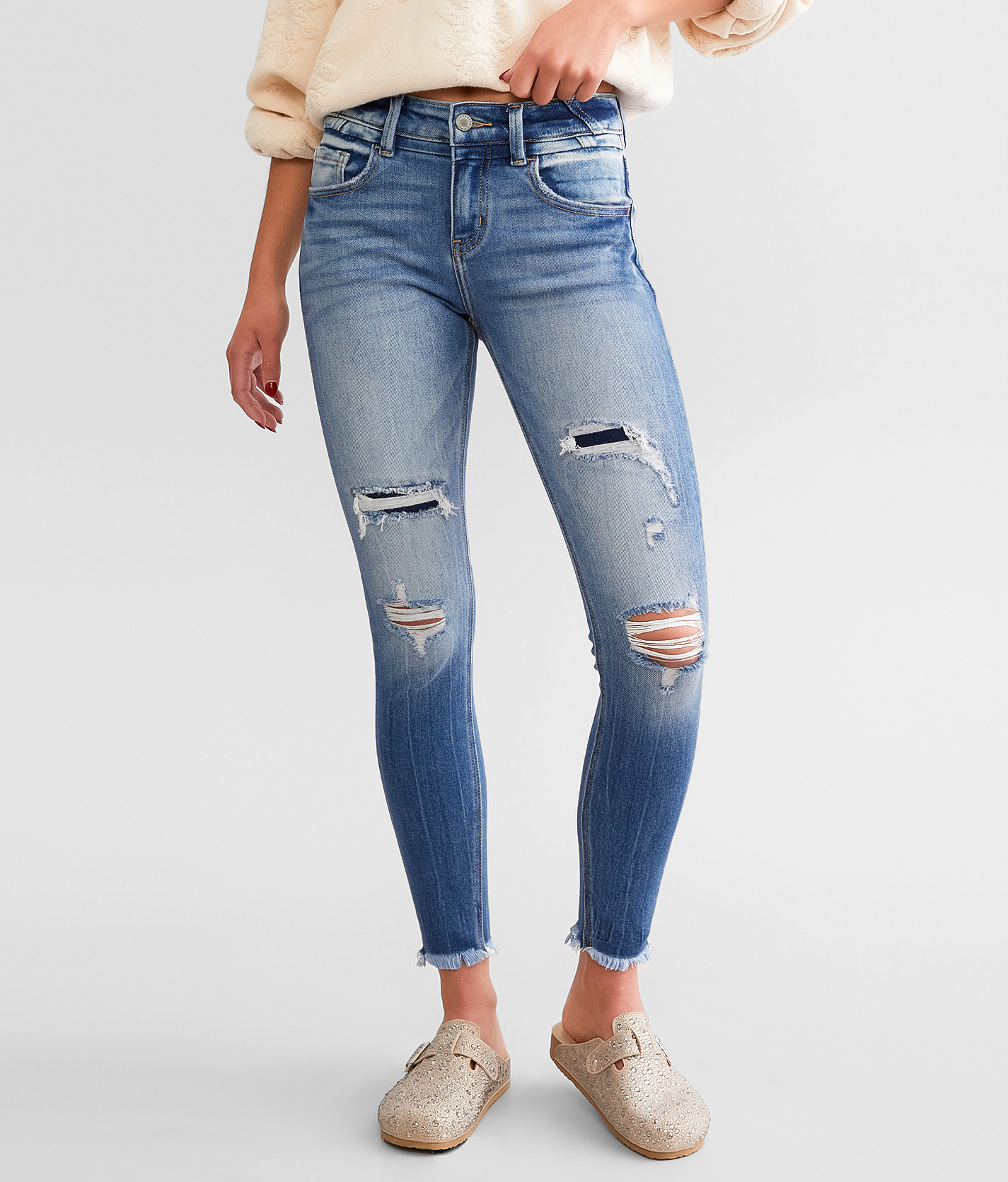 KanCan Signature Mid-Rise Ankle Skinny Stretch Jean - Women's Jeans in Ally