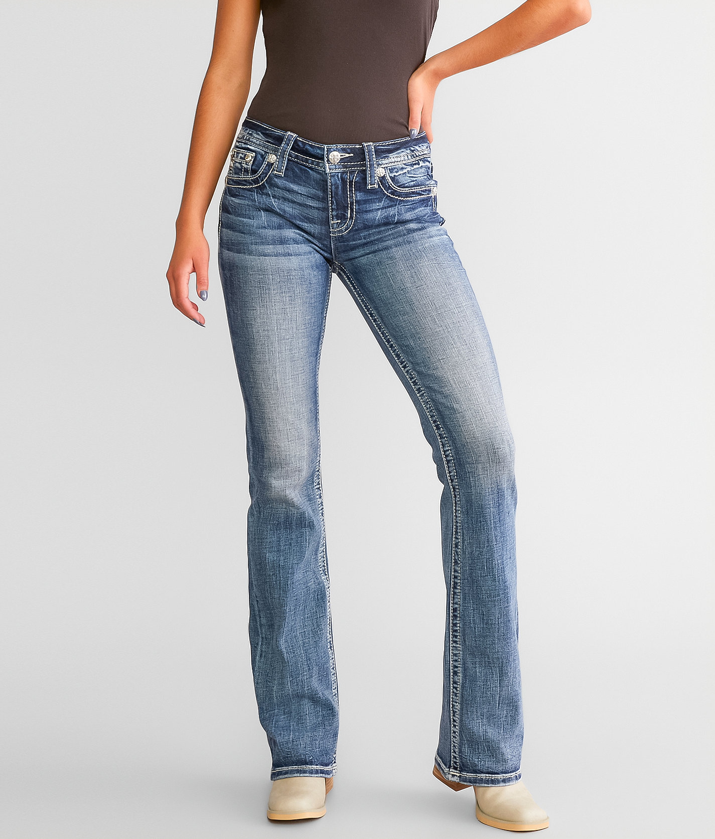 Miss Me Low Rise Boot Stretch Jean - Women's Jeans in K1282