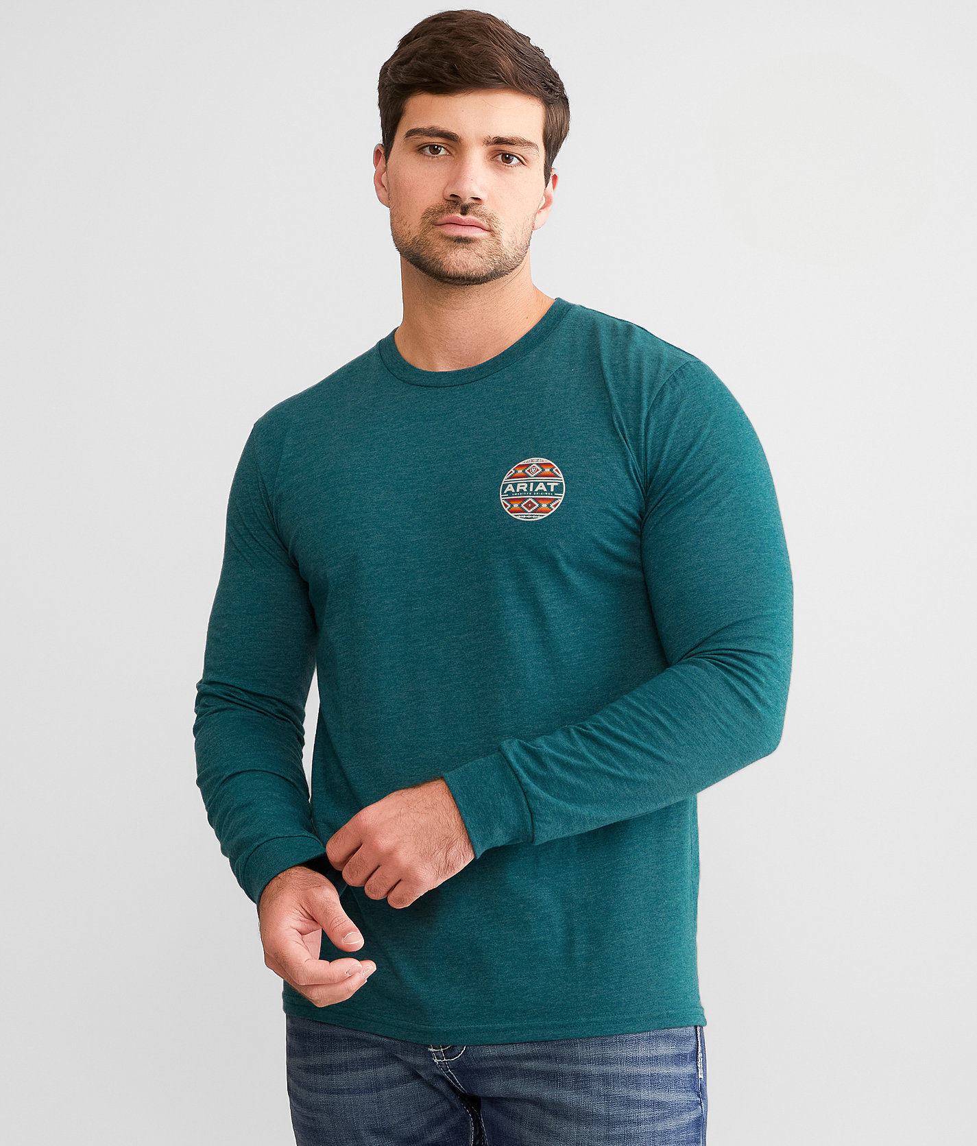 Ariat Canyon Southwest T-Shirt - Men's T-Shirts in Deep Sea Heather