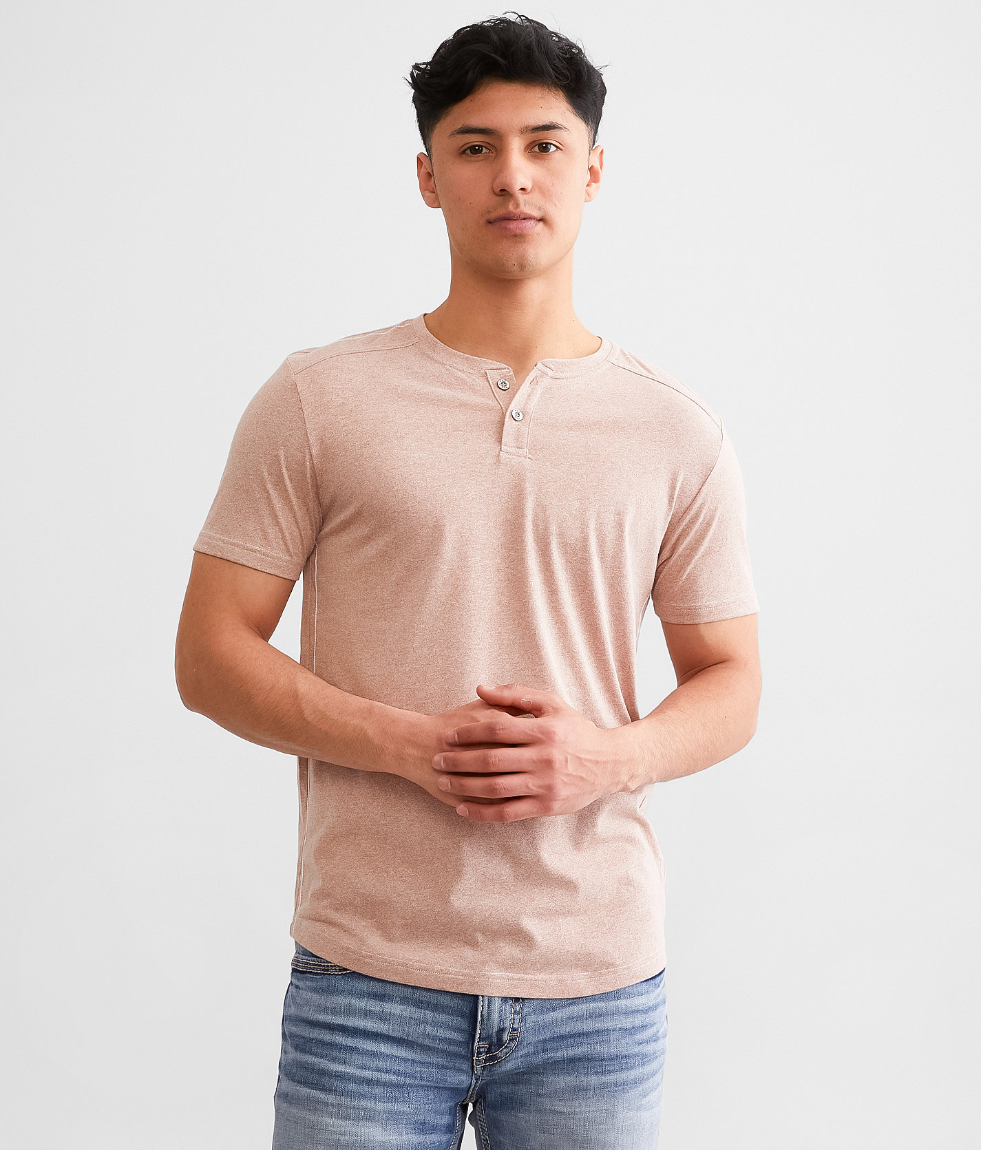 BKE Bastion Henley - Men's T-Shirts in Brick