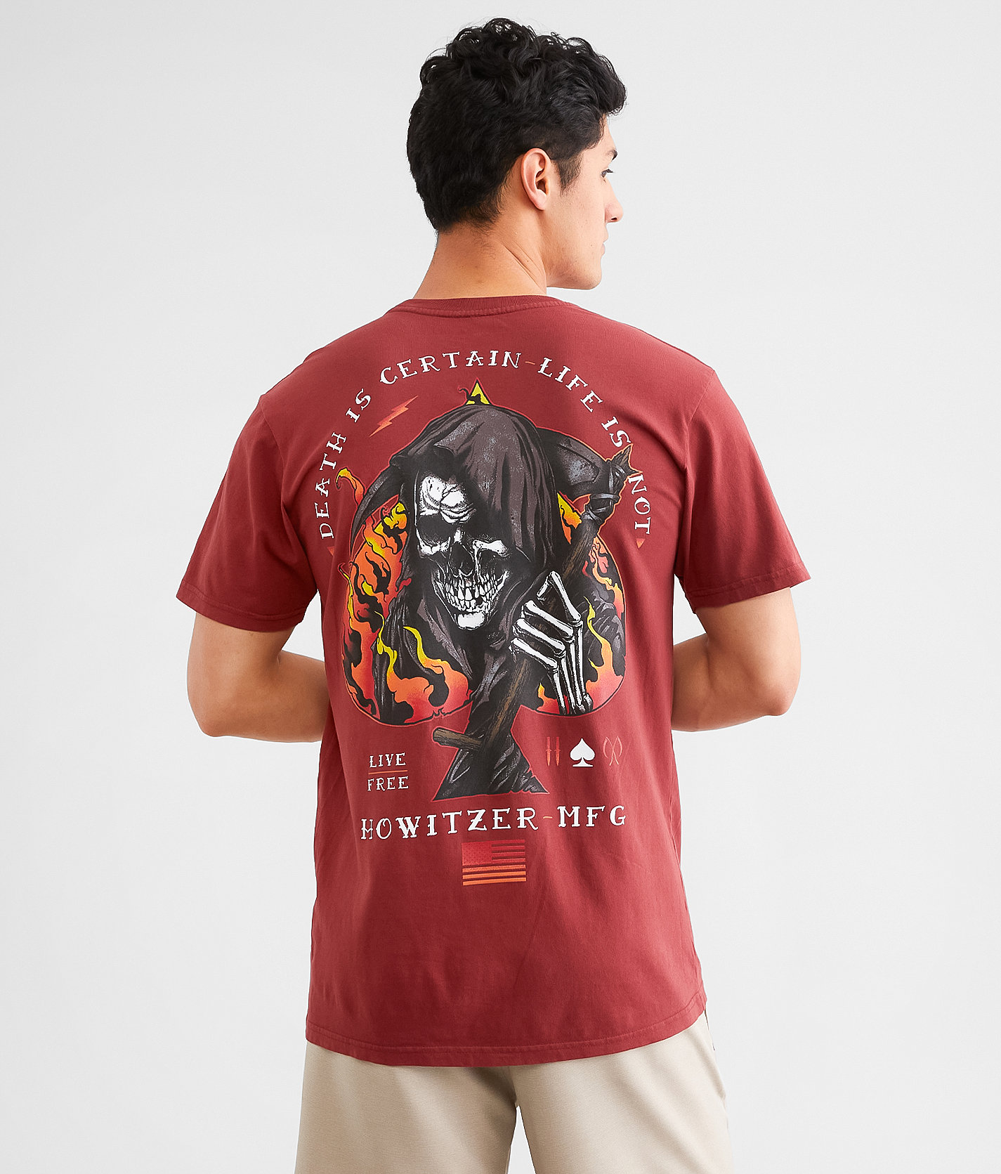 Howitzer Death Is Certain T-Shirt - Men's T-Shirts in Cabernet
