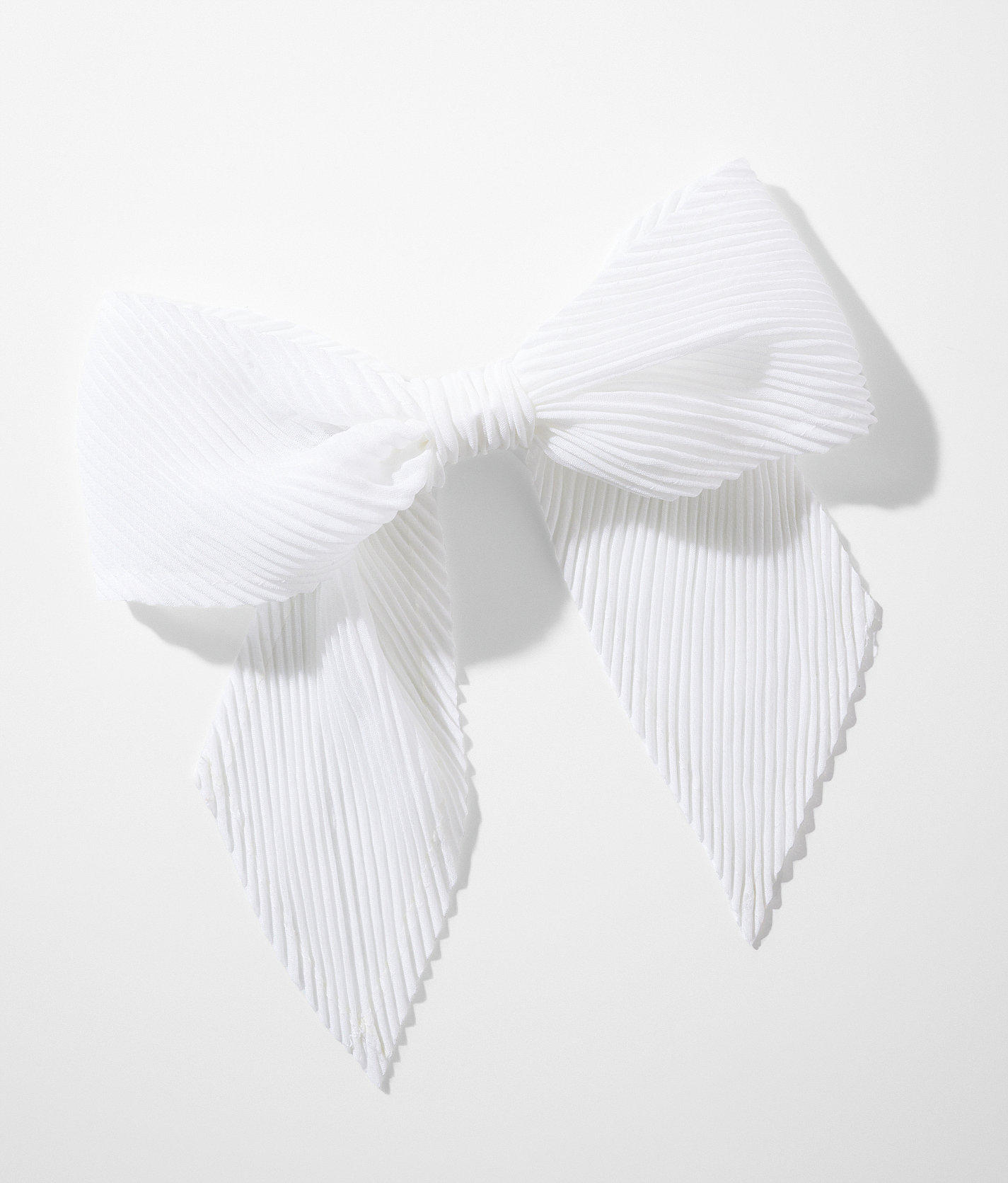 boutique by BKE Pleated Hair Bow Barrette - Women's Hair Accessories in White