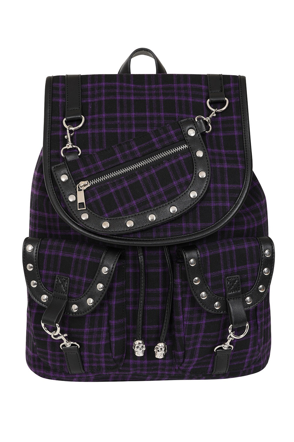 Purple Plaid Backpack