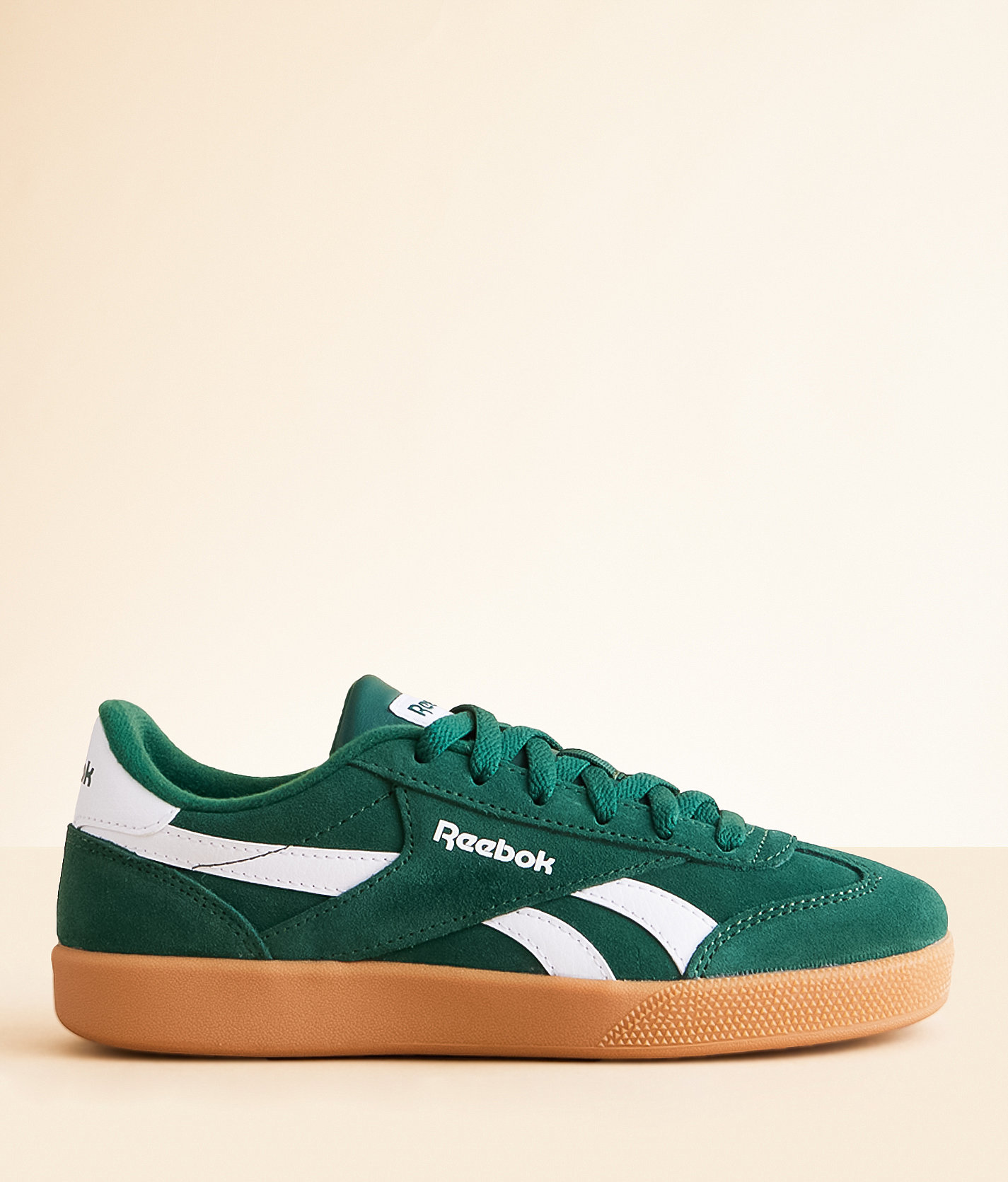Reebok® Smash Edge Leather Sneaker - Women's Shoes in Dark Green White Gum