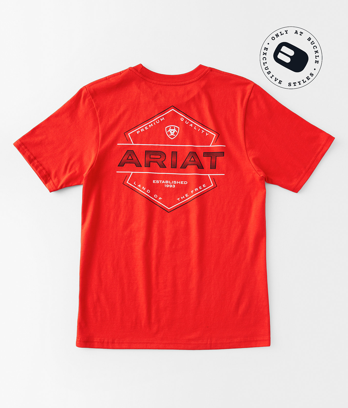 Boys - Ariat Minimal T-Shirt - Boy's T-Shirts in Flame Scarlet