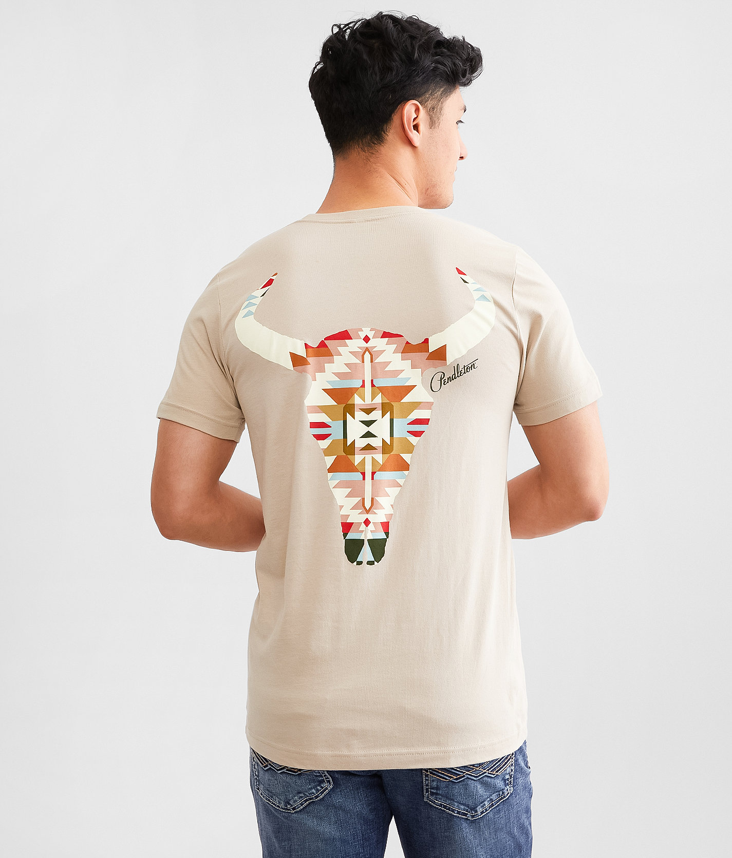 Pendleton Juniper Mesa Skull T-Shirt - Men's T-Shirts in Tan