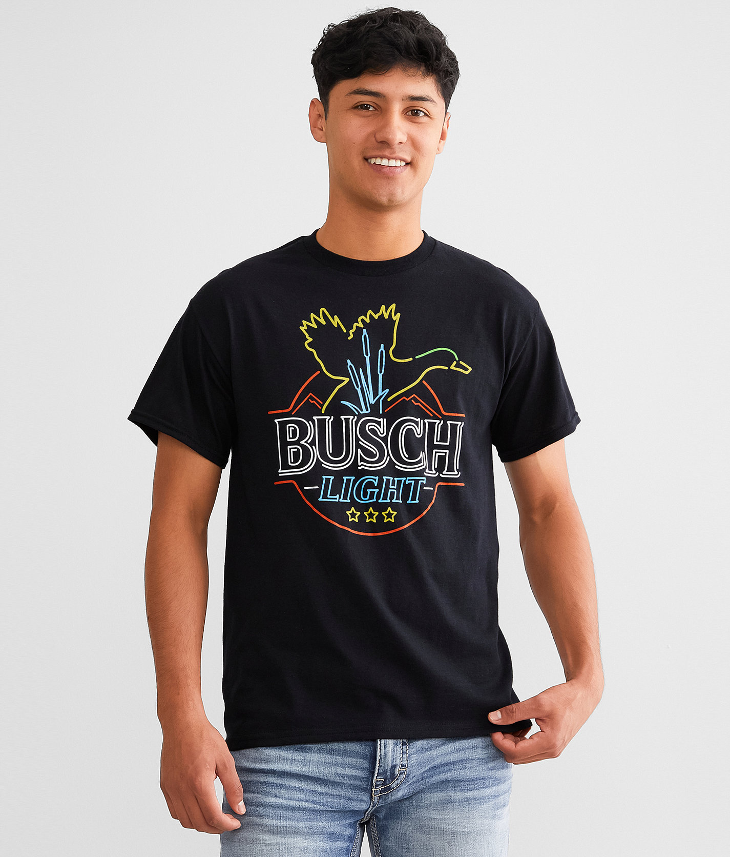 Brew City Busch Light® Duck Neon T-Shirt - Men's T-Shirts in Black