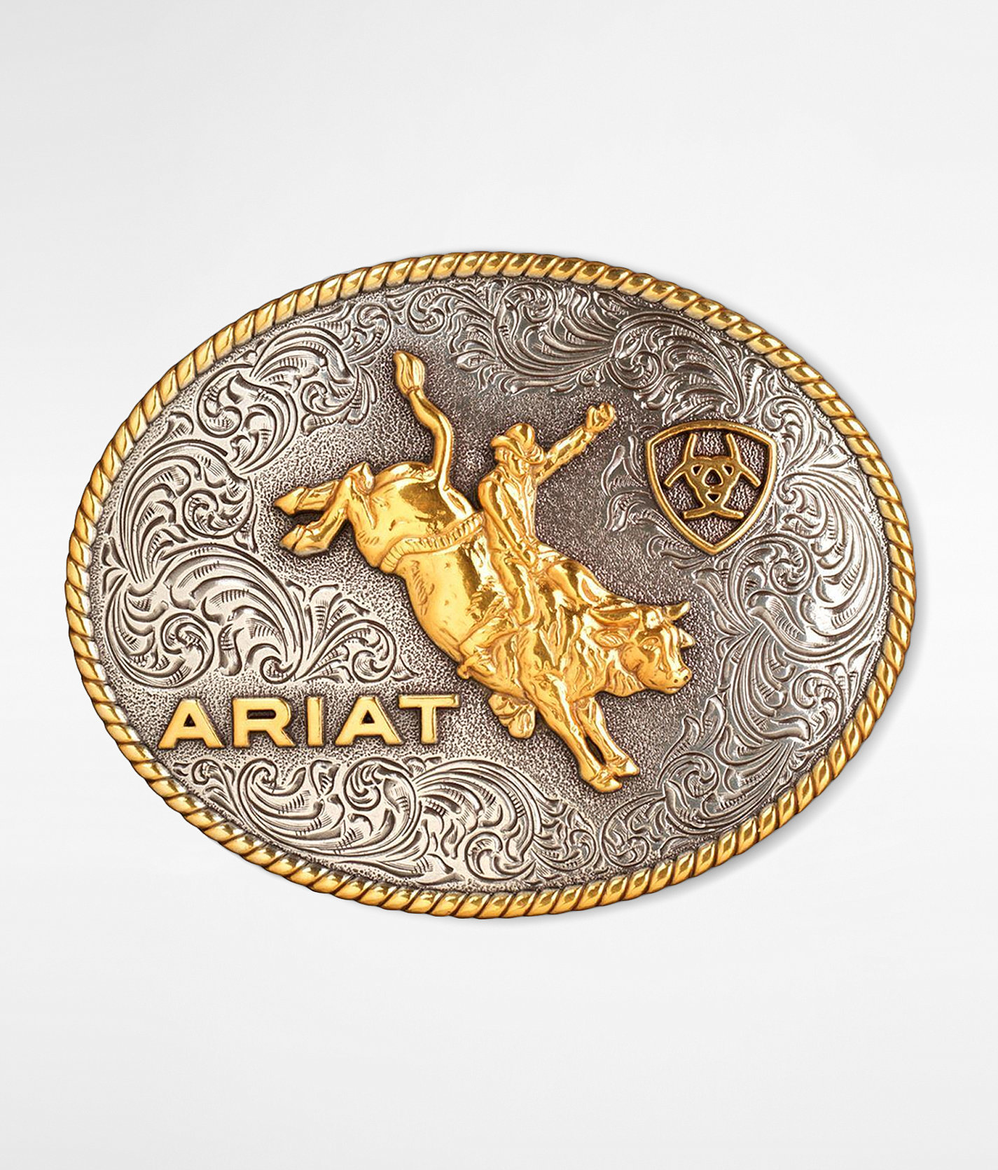 Ariat Rodeo Belt Buckle - Men's Belts in Silver